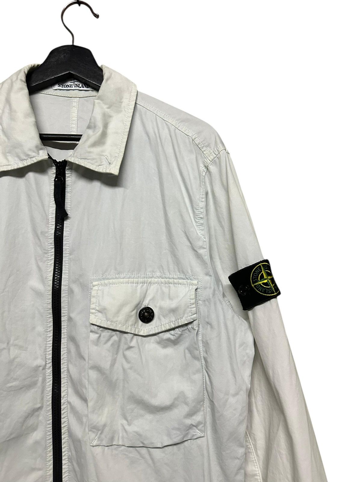 Stone Island Authentic🔥Stone Island 2020 White Cotton Overshirt Size US L / EU 52-54 / 3 - 6 Thumbnail
