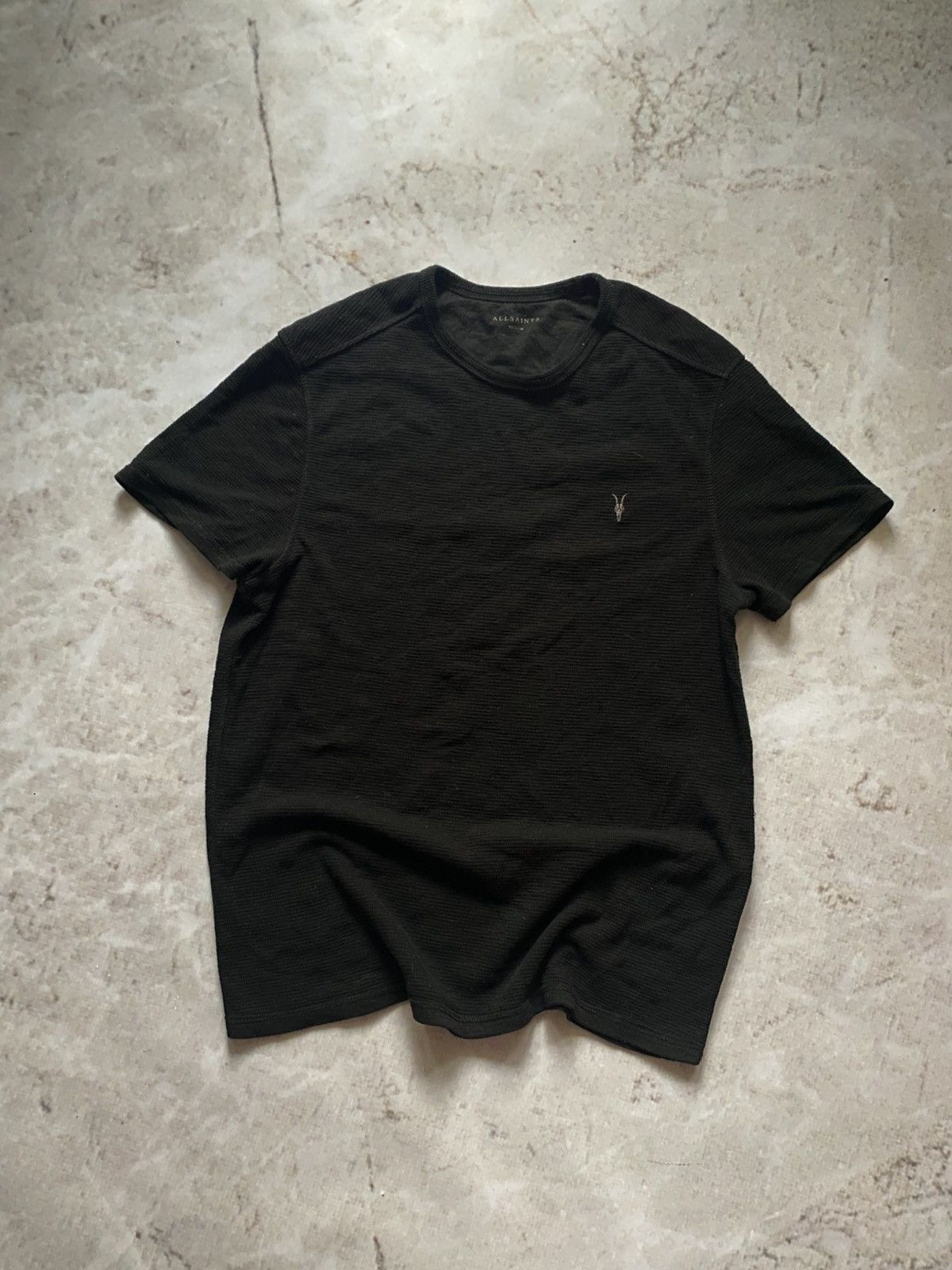 Allsaints × Designer × If Six Was Nine Allsaints waffle black cotton T-shirt Size US M / EU 48-50 / 2 - 1 Thumbnail