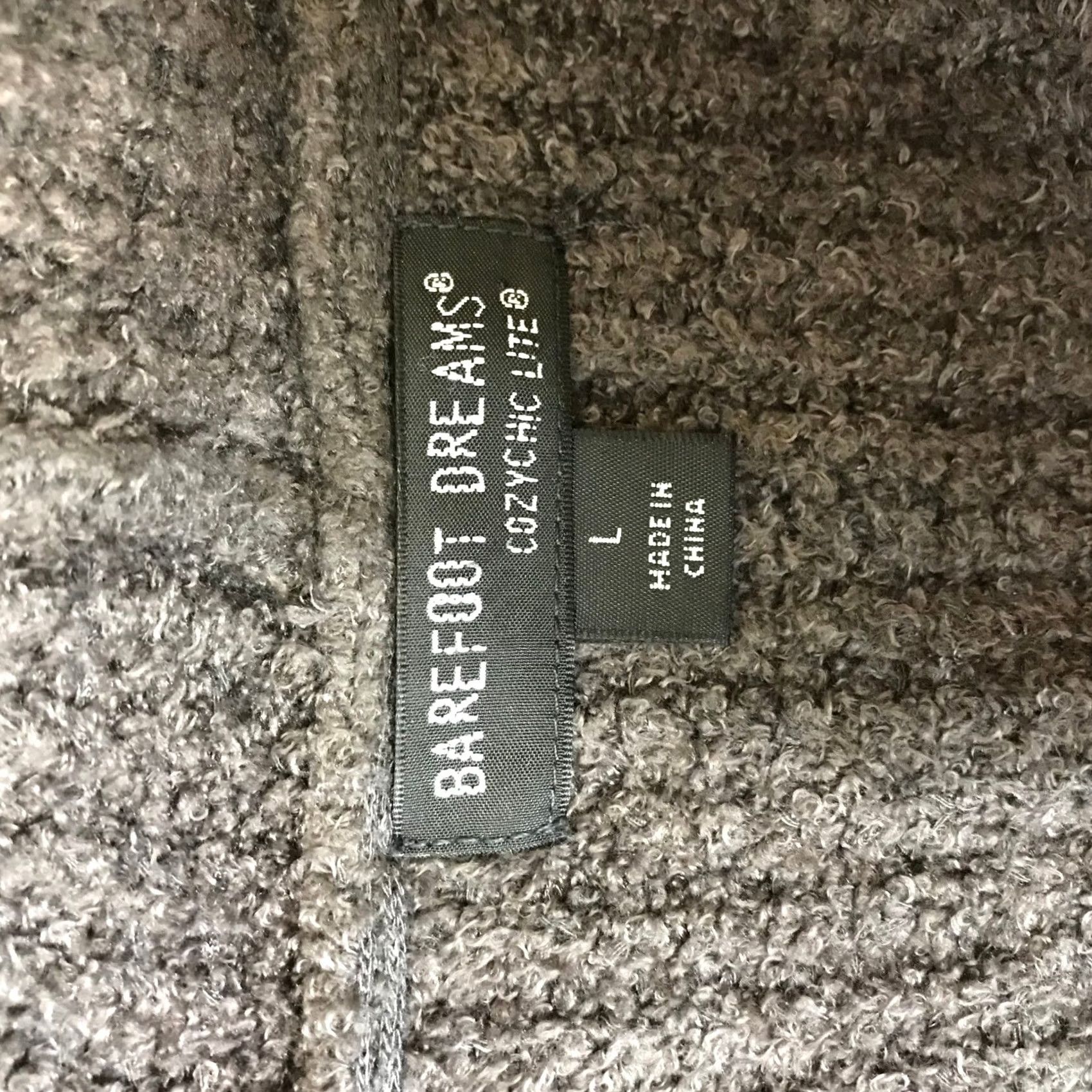 Vintage Barefoot Dreams CozyChic Lite Cardigan Sweater L Charcoal Gray Draped Wrap Open Size L / US 10 / IT 46 - 7 Thumbnail