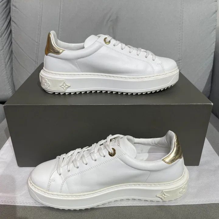Louis Vuitton Louis Vuitton White Leather Fashion Sneakers -2508 Size US 6.5 / EU 39-40 - 7 Thumbnail