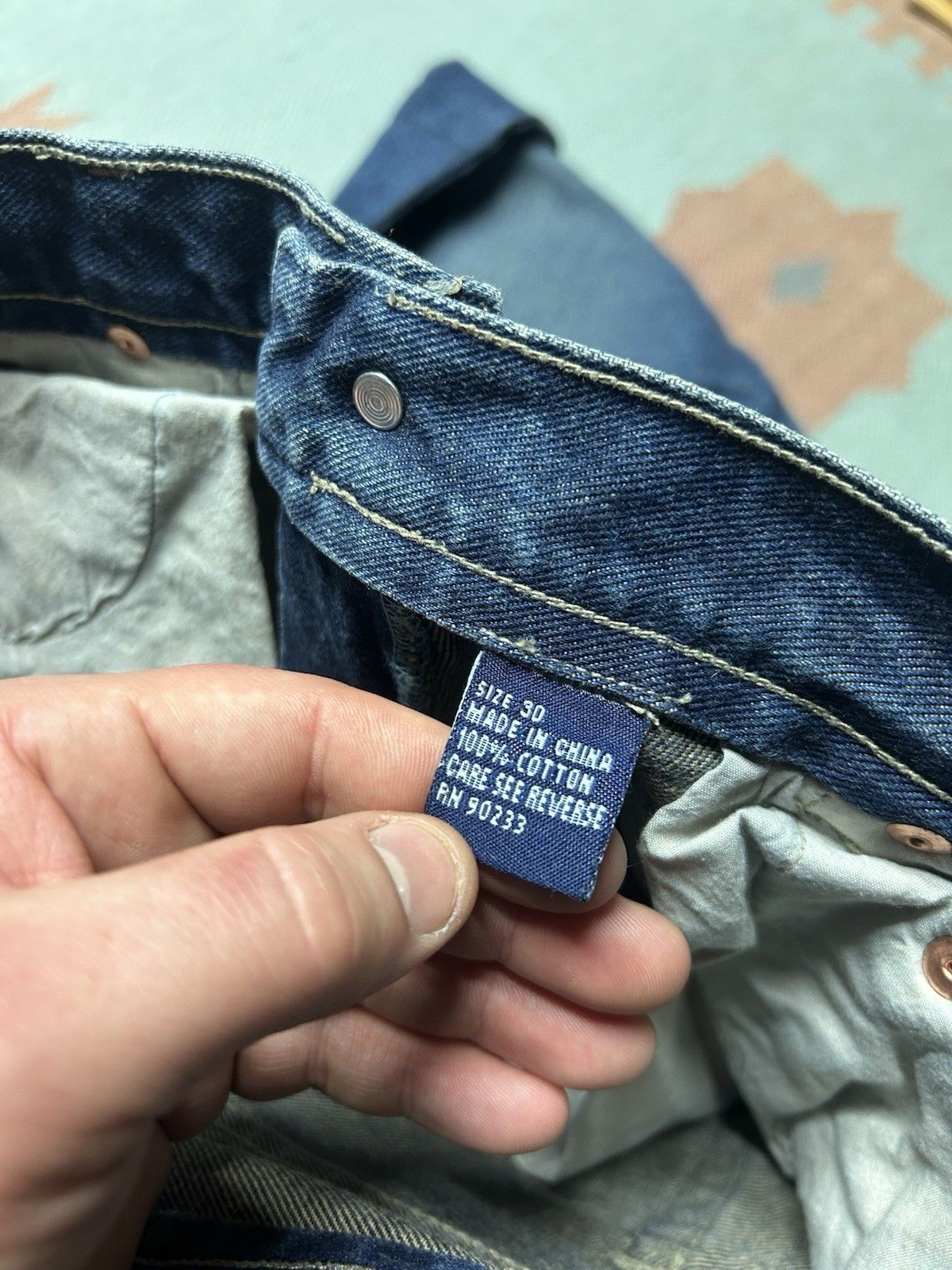 Vintage y2k bullhead jeans straight dark wash skate streetwear 32x32 Size US 32 / EU 48 - 9 Thumbnail