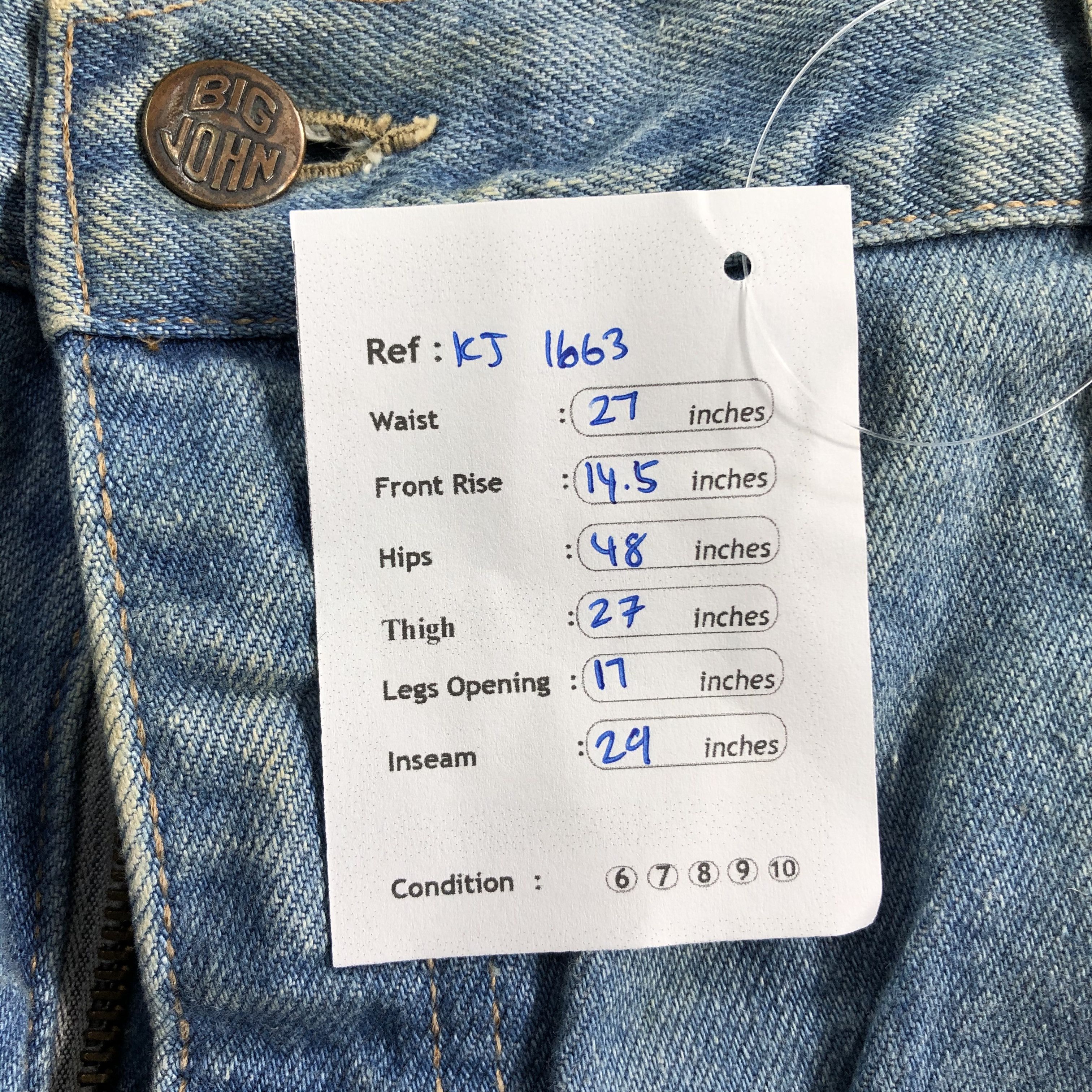 Big John Vintage Big John Jeans Dirty Wash Denim KJ1663 Size US 38 / EU 54 - 9 Thumbnail