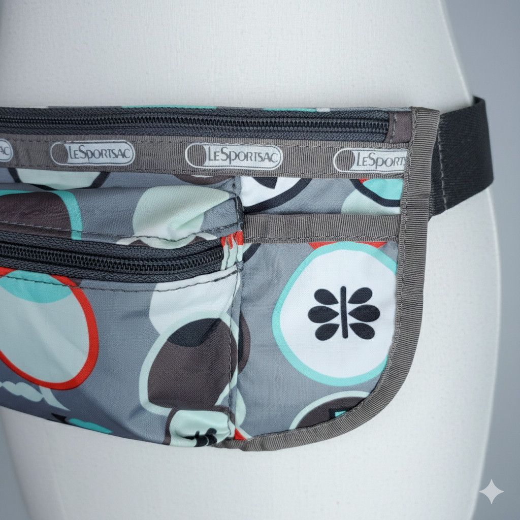 LeSportsac LeSportsac 32-42" Belt Bag Fanny Pack Crossbody Grey Apple Size ONE SIZE - 7 Thumbnail