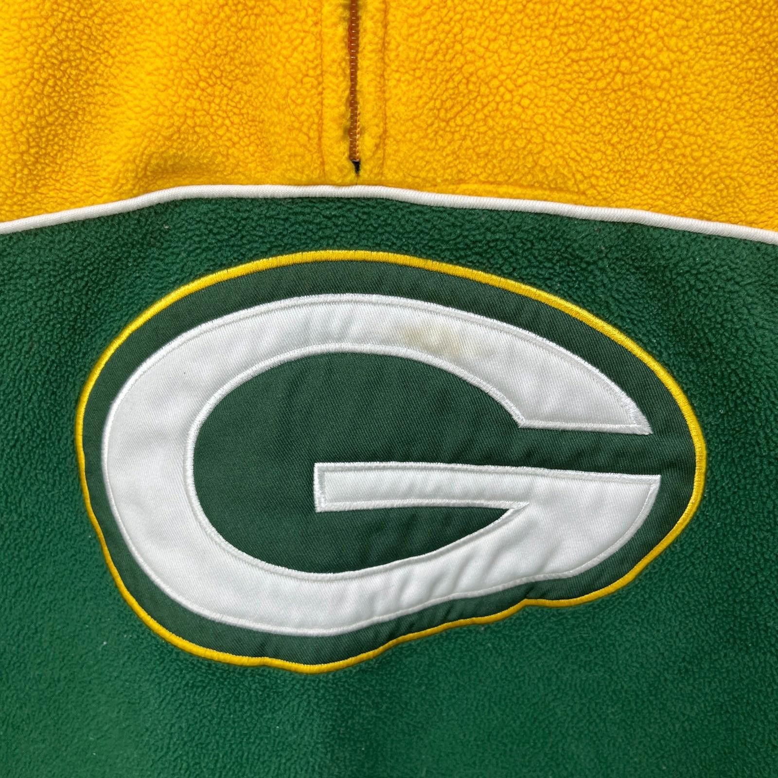 Reebok Vintage 90s Green Bay Packers Quarter Zip Sweater Medium Size ONE SIZE - 5 Thumbnail