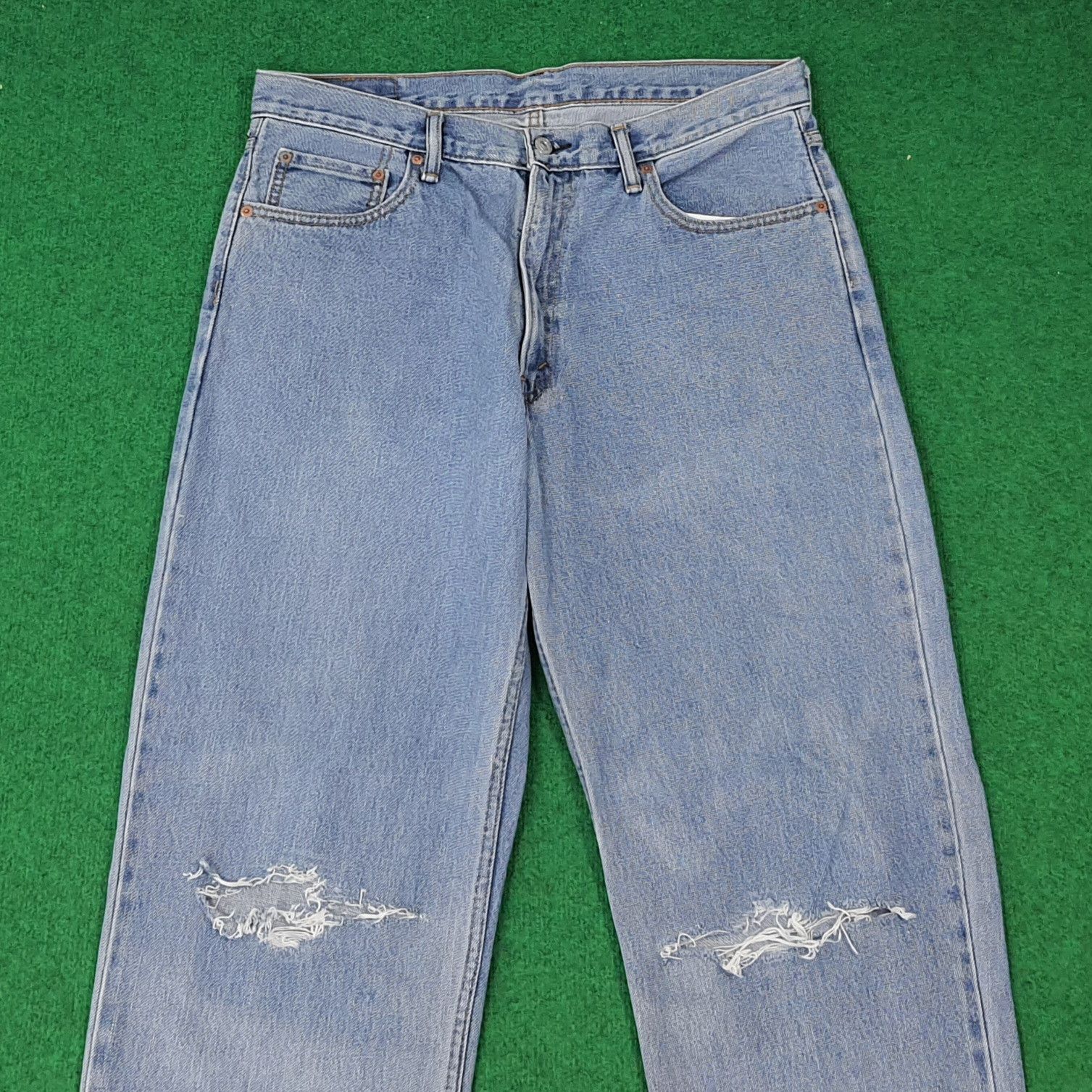 Levi's Vintage Levi's 550 90s Distressed Light Wash Jeans C272N7 Size US 36 / EU 52 - 6 Thumbnail