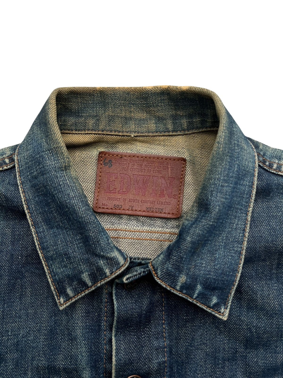 Edwin Vintage Edwin Japan Mudwash Distressed Denim Jacket Size US M / EU 48-50 / 2 - 11 Thumbnail