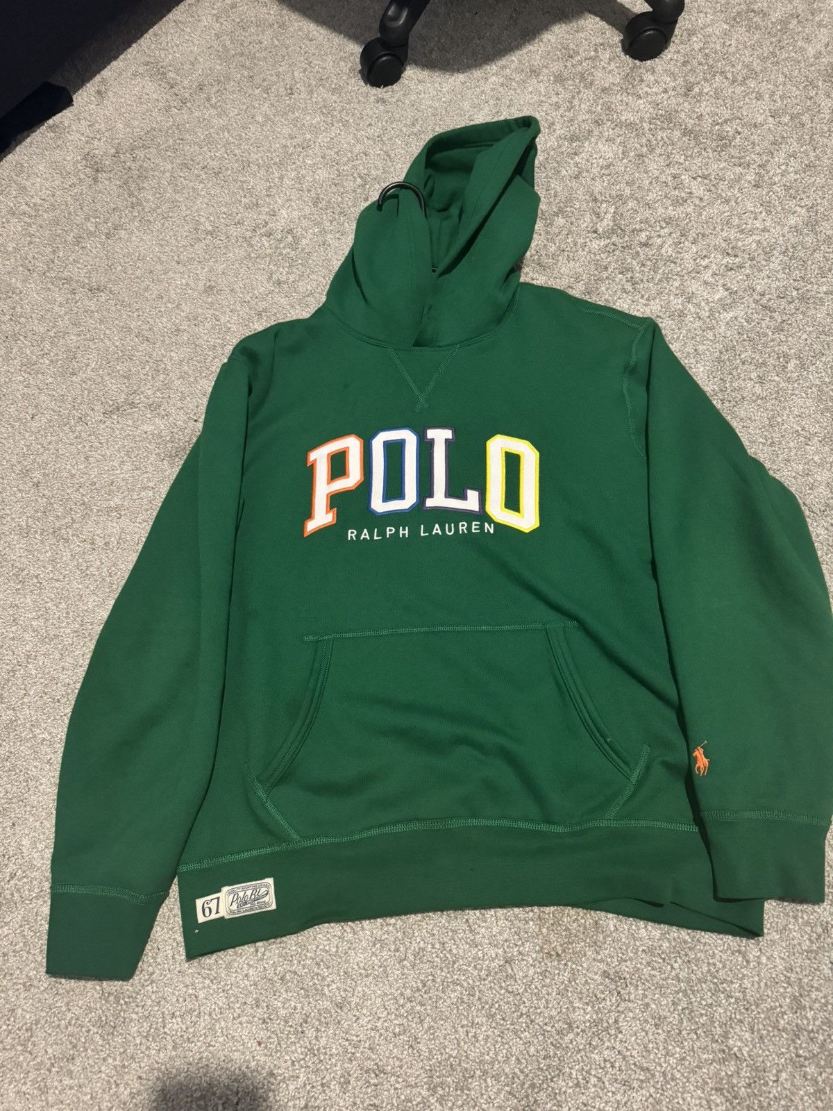 Green polo hoodie