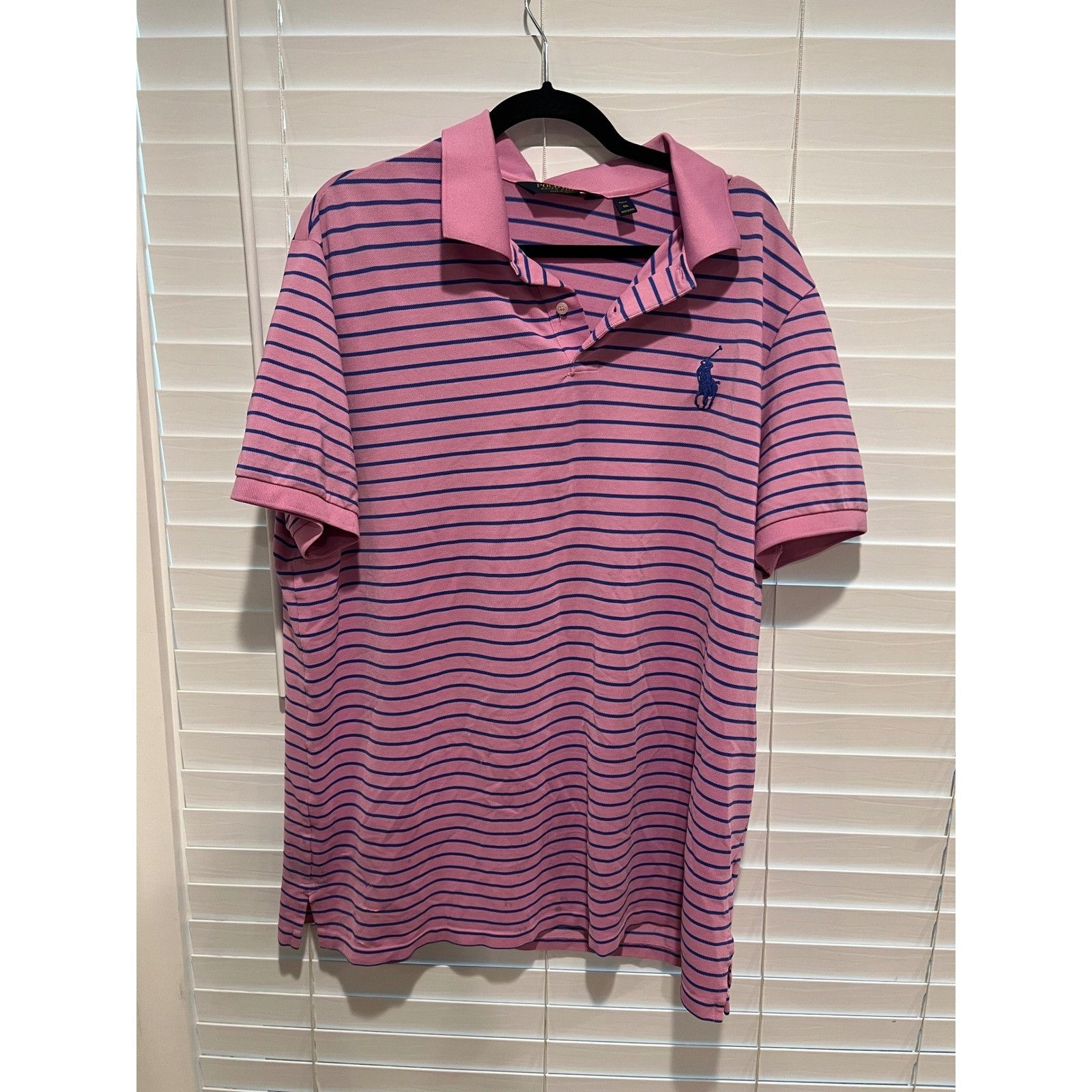 Polo Ralph Lauren Polo Golf Ralph Lauren Performance Pro Fit Pink Striped Polo Size US XXL / EU 58 / 5 - 1 Thumbnail