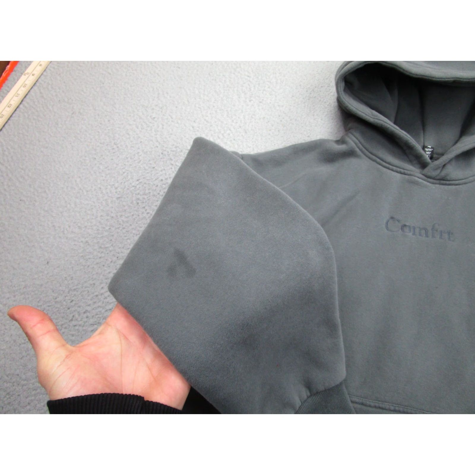 Vintage COMFRT Hoodie Mens Large Gray Heavyweight Fleece Cozy Athleisure Baggy Loose Size US L / EU 52-54 / 3 - 3 Thumbnail