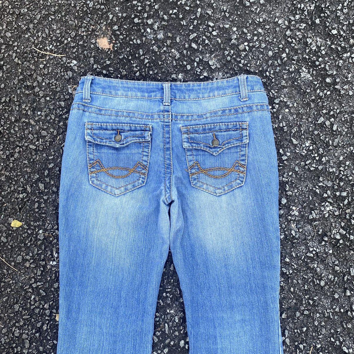 Jean × Mossimo × Vintage Vintage Mossimo Light Washed Flare Denim Jeans Size 34" / US 12 / IT 48 - 8 Thumbnail