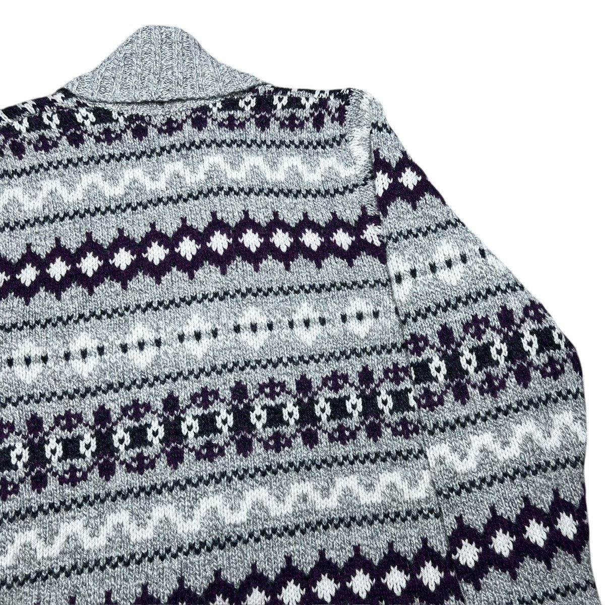 L.L. Bean NWT LL Bean 100% Lambs Wool Fair Isle Long Sweater Cardigan Size L / US 10 / IT 46 - 21 Thumbnail