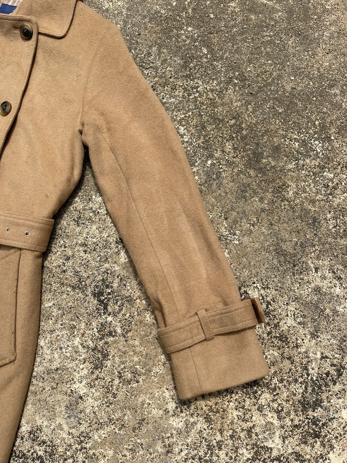 Designer Michel Beaudouin Camel Wool Trench Coat (Unisex) M Size M / US 6-8 / IT 42-44 - 7 Thumbnail