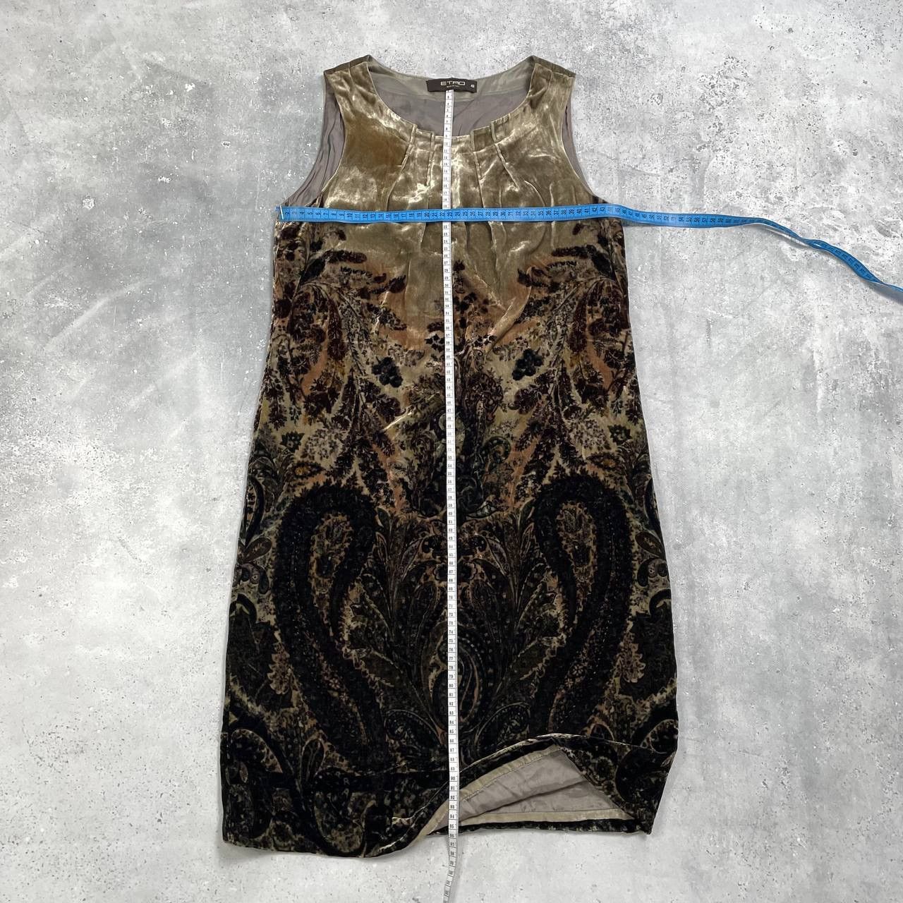 Etro ETRO Paisley Velvet Sleeveless Knee Length Dress Size 42 Size M / US 6-8 / IT 42-44 - 2 Thumbnail