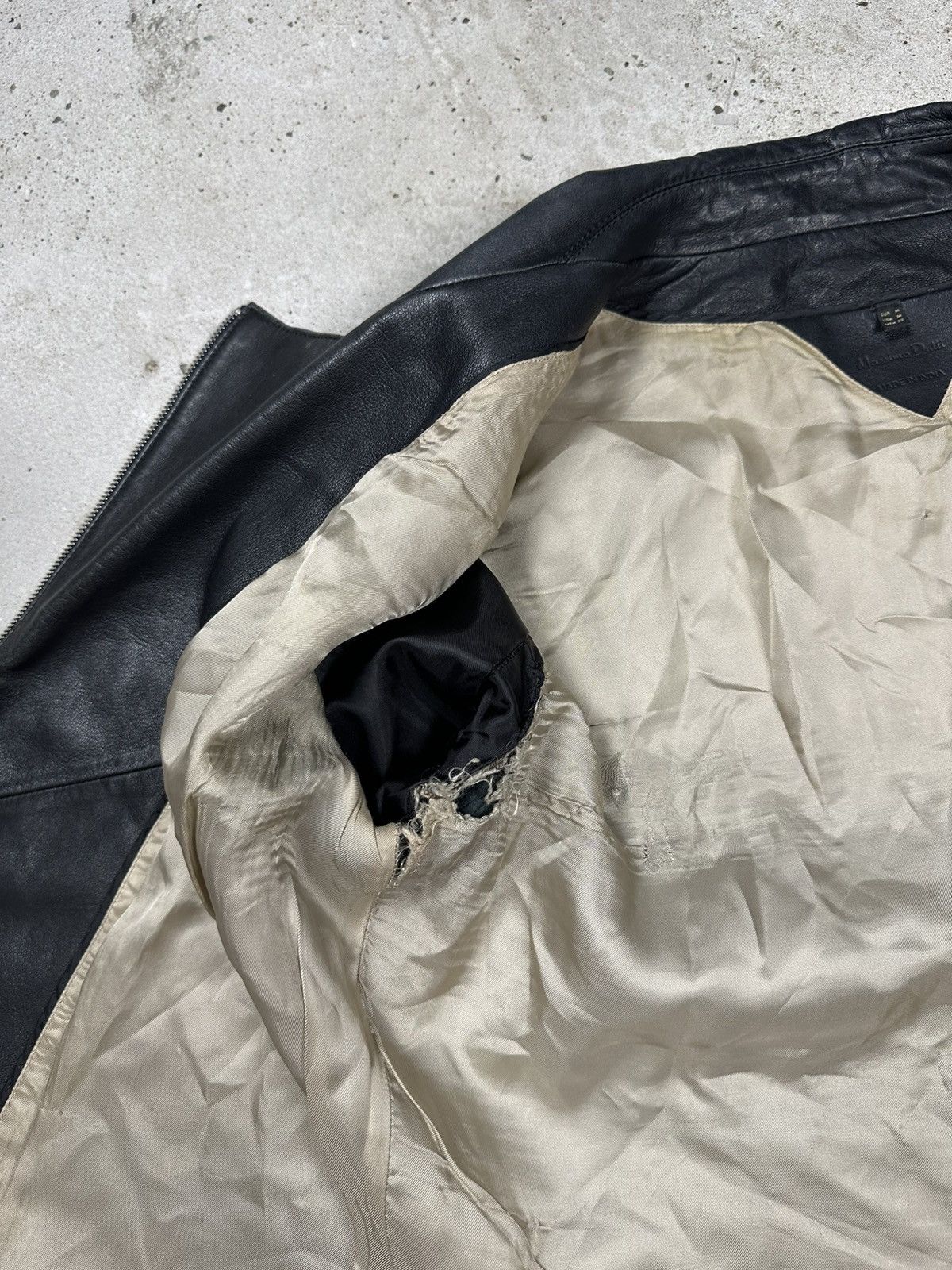 Massimo Dutti Massimo Dutti Black Sheep Leather Asymmetrical Moto Biker Size M / US 6-8 / IT 42-44 - 12 Thumbnail