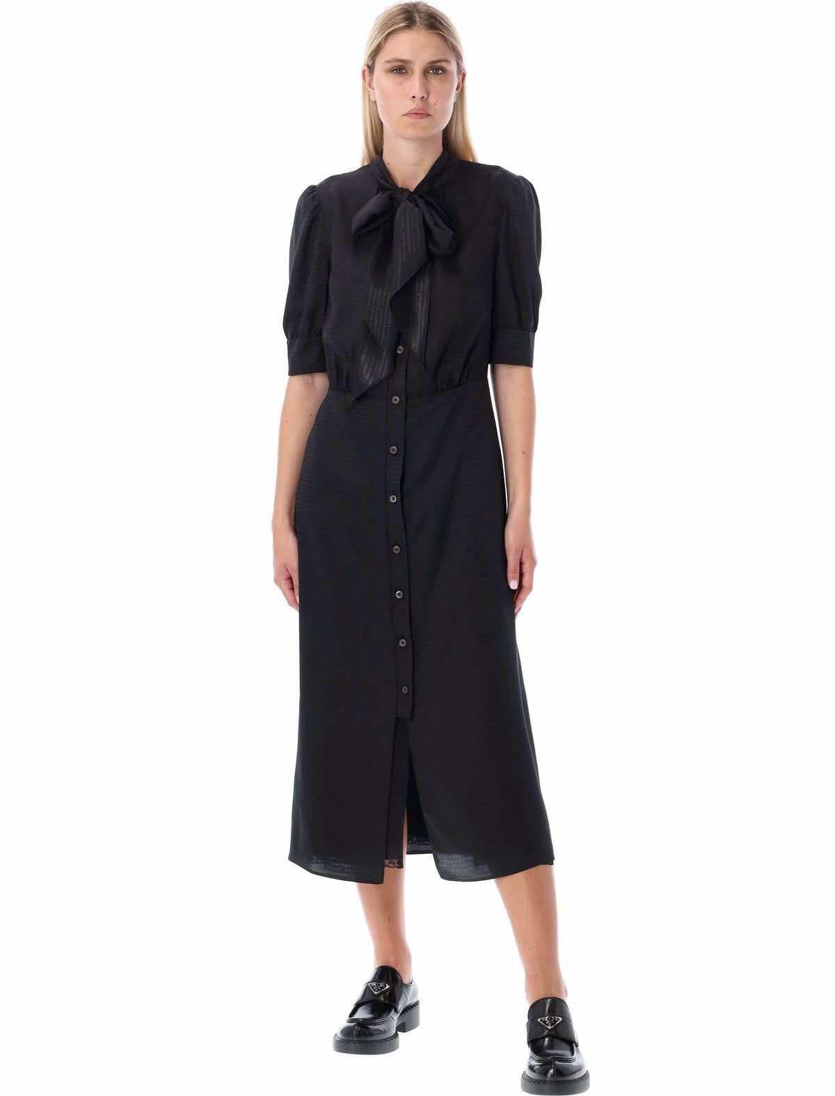 Prada PRADA x Raf Simons F/W 2022 Silk Jacquard Logo Dress IT 44 Size M / US 6-8 / IT 42-44 - 1 Thumbnail