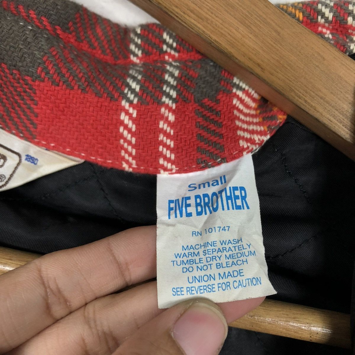 FiveBrother × Vintage 🔥VINTAGE FLANNEL JACKET FIVE BROTHER UNION MADE TARTAN Size US S / EU 44-46 / 1 - 18 Thumbnail