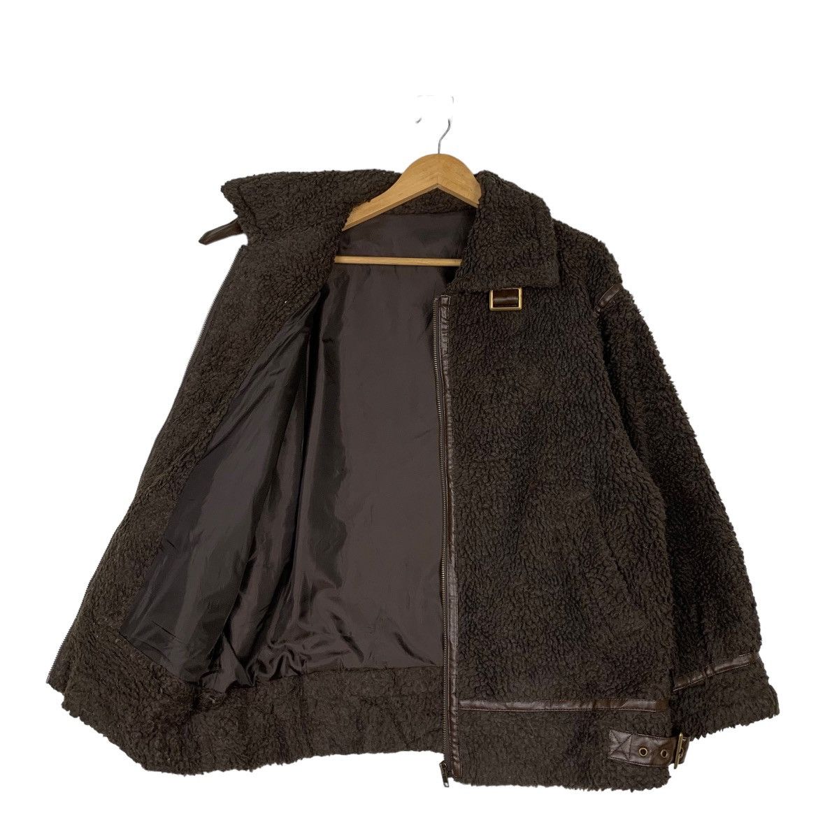 Japanese Brand LUNACION Deep Pile Brown Fleece Jacket #1058-C48 Size US M / EU 48-50 / 2 - 7 Thumbnail