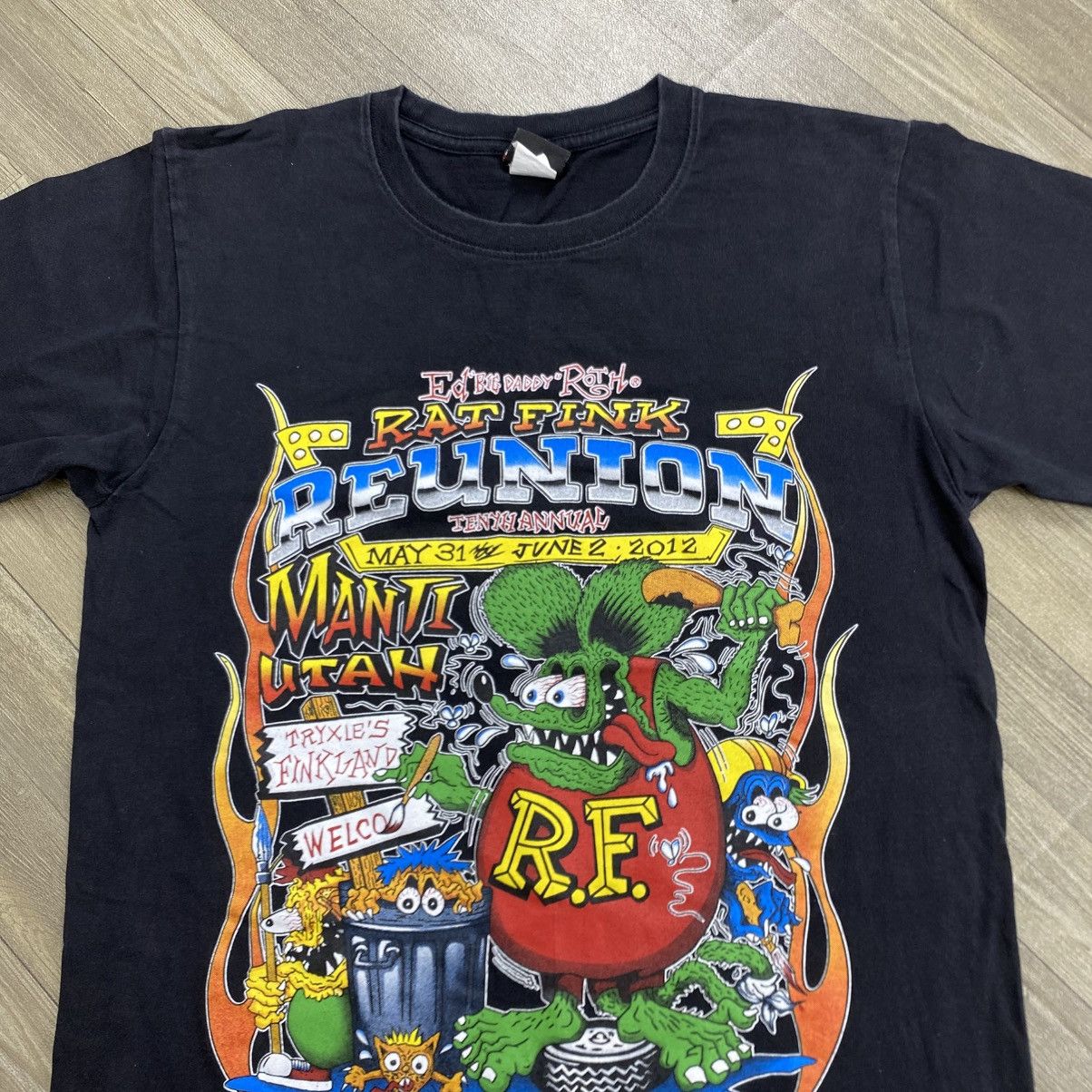 Japanese Brand 2012 Rat Fink Hot Rod Reunion Manti Utah Graphic Tee Size US S / EU 44-46 / 1 - 2 Thumbnail