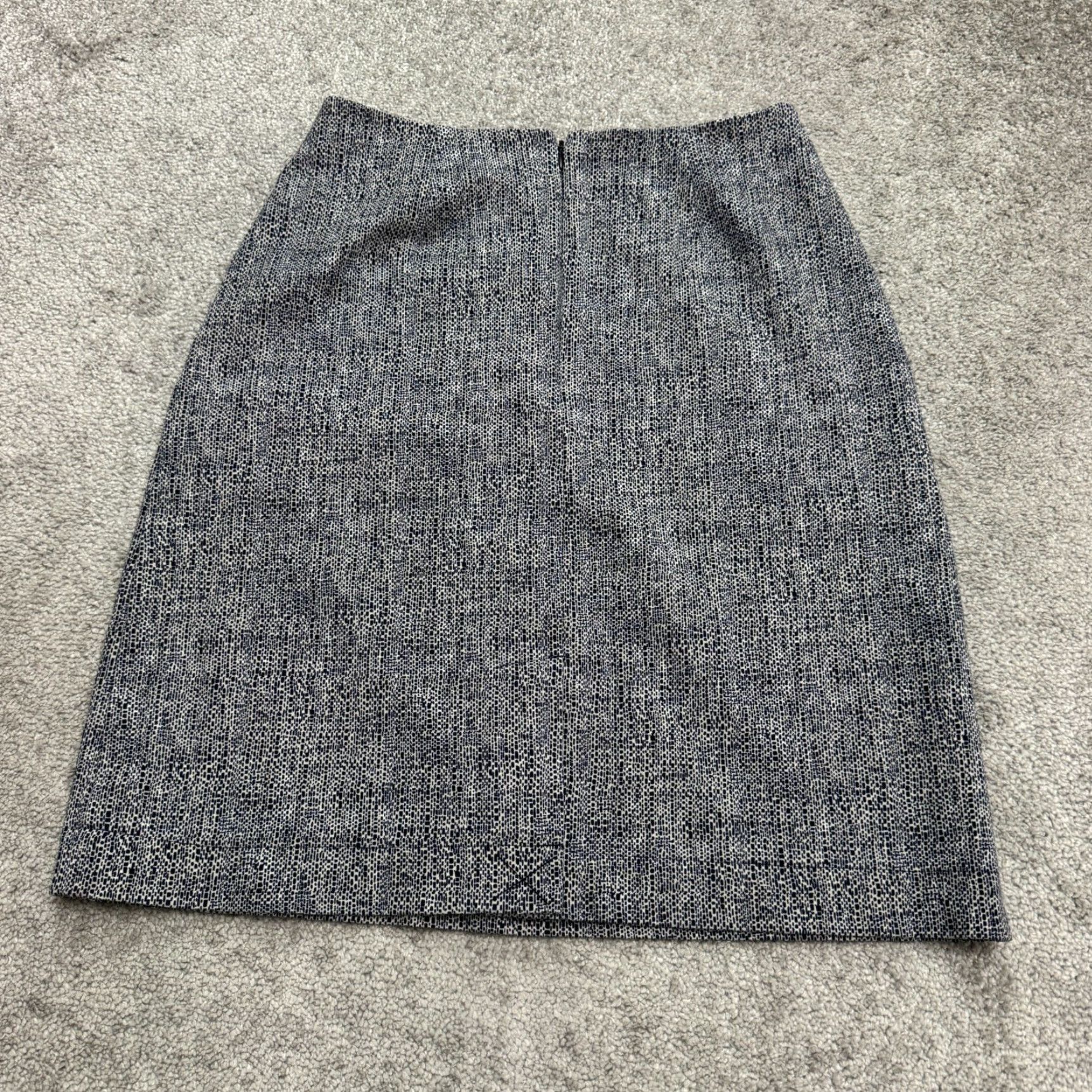 Lands' End Lands' End Skirt Womens 6 Blue Geometric Pockets Lined Pencil Short 21in 28in Waist Adult Womens Classic Workwear Size 28" / US 6 / IT 42 - 2 Thumbnail