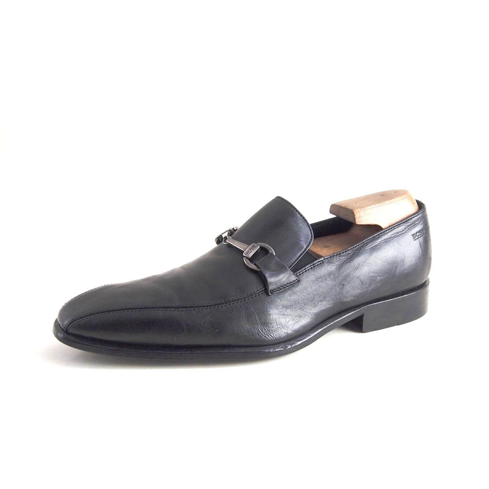 Hugo Boss HorseBit Loafers Black Leather Mens EU US