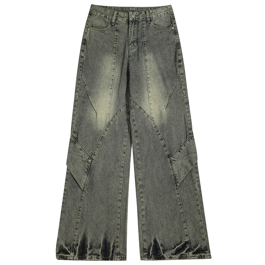 Japanese Brand × Jean Vintage Baggy Jeans Patchwork Designer Size US 33 - 3 Thumbnail