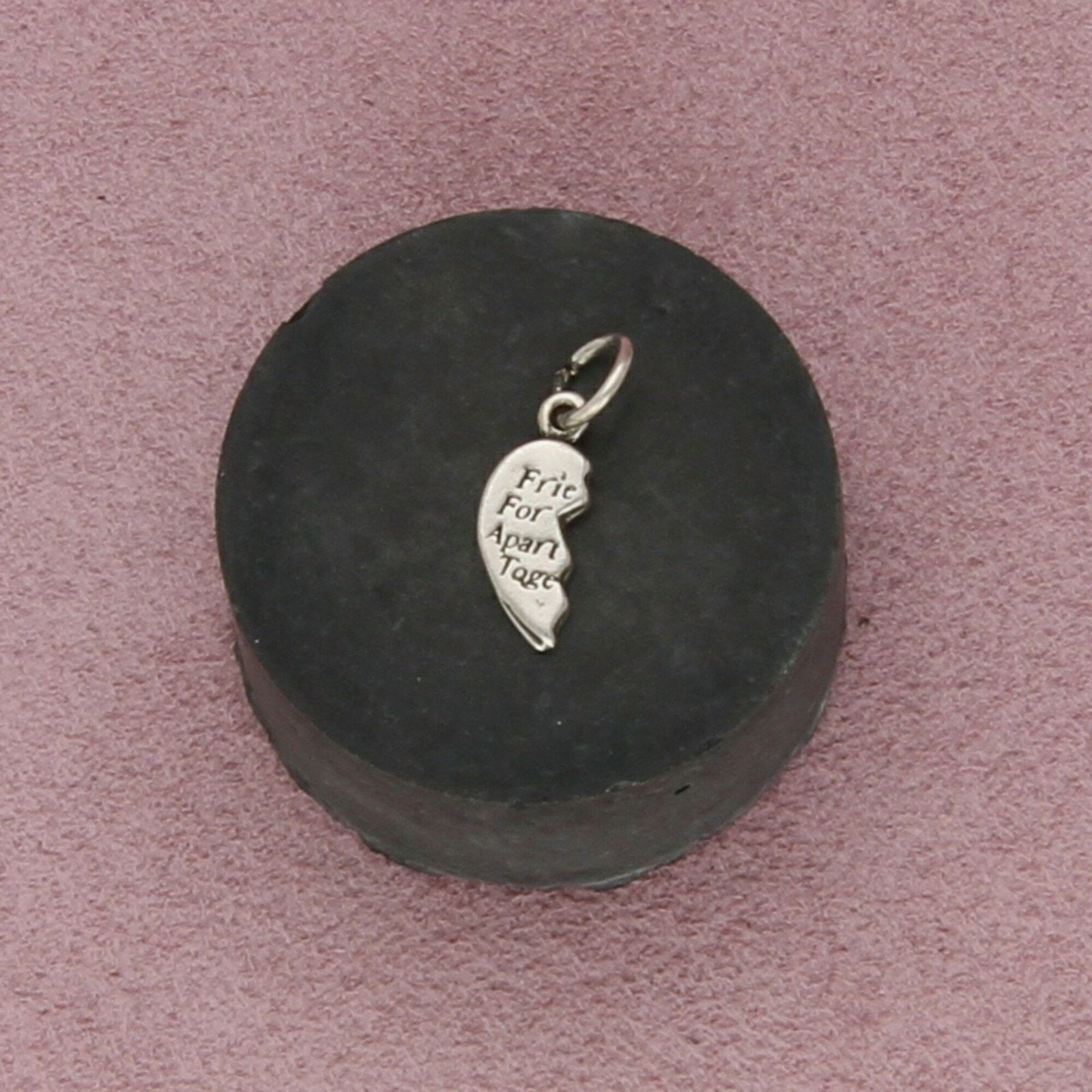 Sterling Silver sterling silver vintage best friends half heart charm Size ONE SIZE - 2 Thumbnail