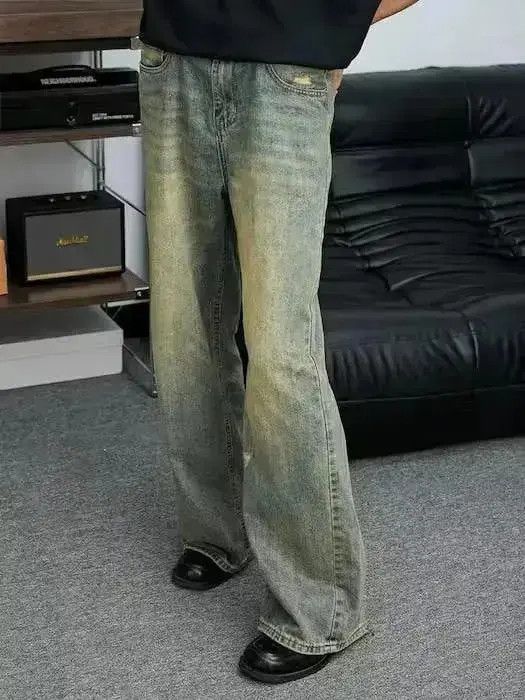 Japanese Brand Grunge Washed Flared Denim Jeans Size US 32 / EU 48 - 6 Thumbnail