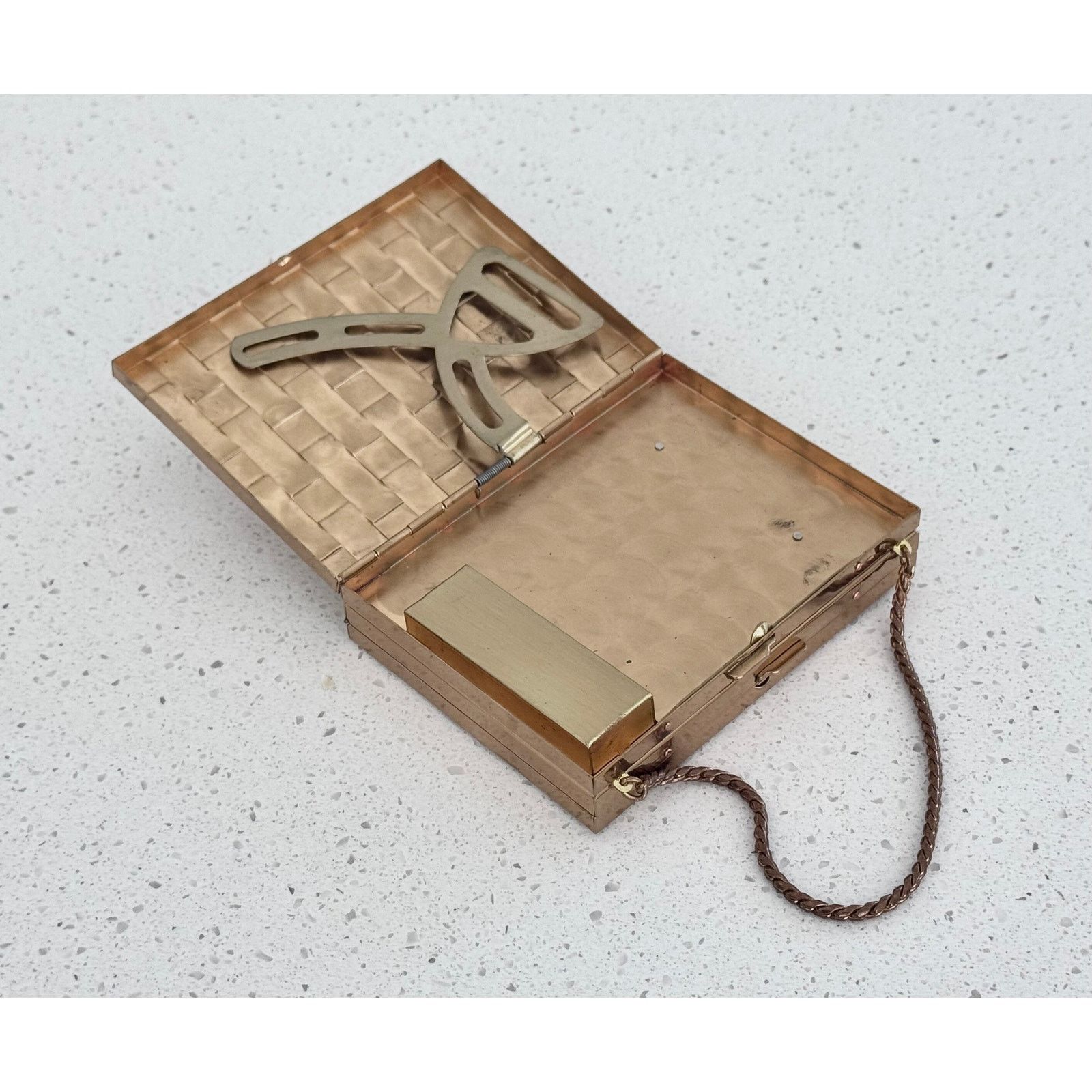 Vintage Vintage Miniaudiere & Makeup Gold Basket Weave Compact Case Size ONE SIZE - 4 Thumbnail