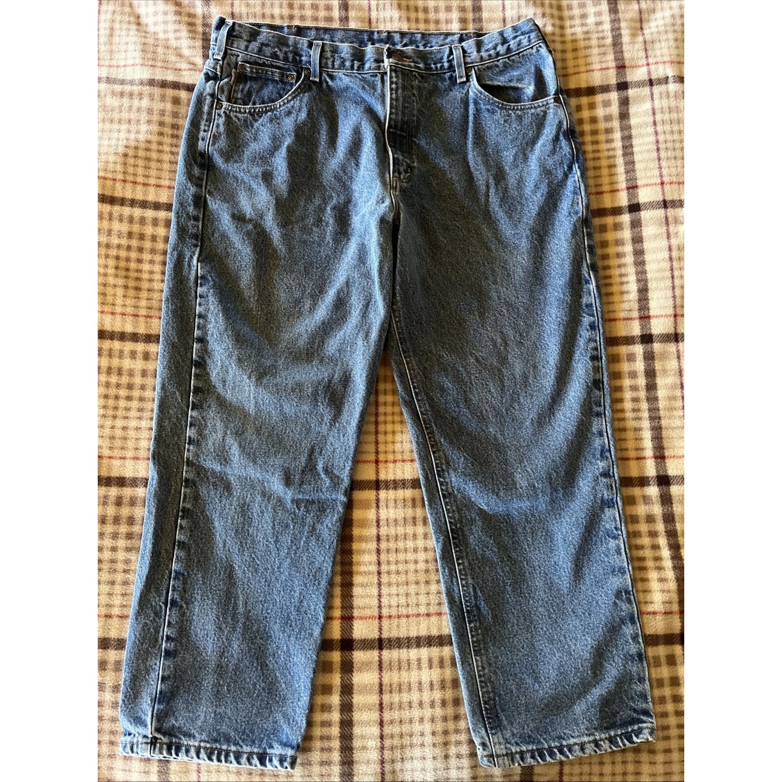 Carhartt Carhartt Jeans Mens 40x28 Blue Relaxed Fit Denim Cotton Work Size US 40 / EU 56 - 2 Thumbnail