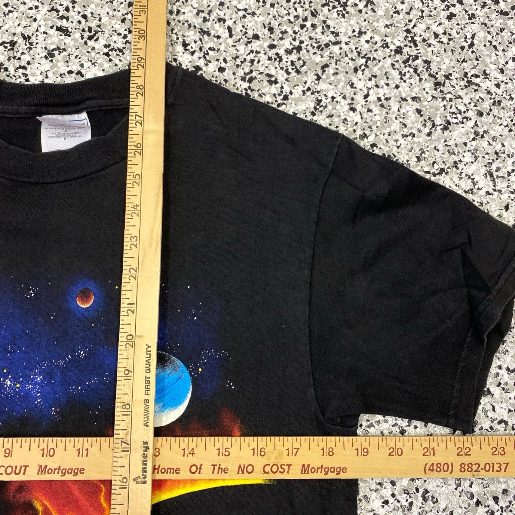 Hanes VINTAGE Smithsonian National Air Space Solar System NASA Space T Shirt Medium Black Mens Short Sleeve Cotton 90s Space Science Vintage Size US M / EU 48-50 / 2 - 2 Thumbnail