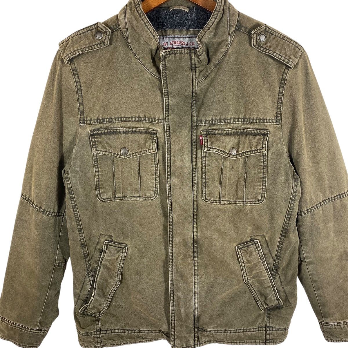 Levi's Levi's Utility Full Zip Brown Sherpa Lined Outerwear Size US S / EU 44-46 / 1 - 4 Thumbnail