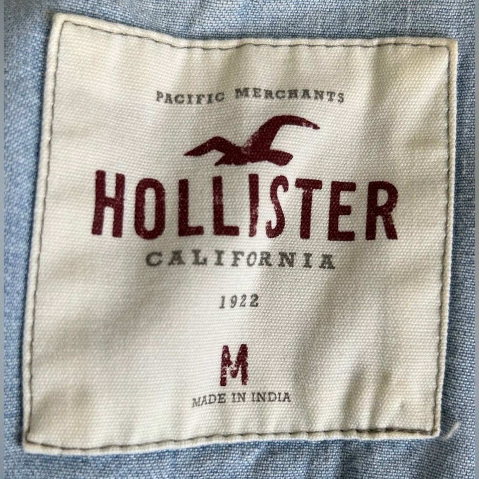 Hollister Hollister | Men's Cotton Denim Jean Jacket Coat | Medium Size US M / EU 48-50 / 2 - 4 Thumbnail