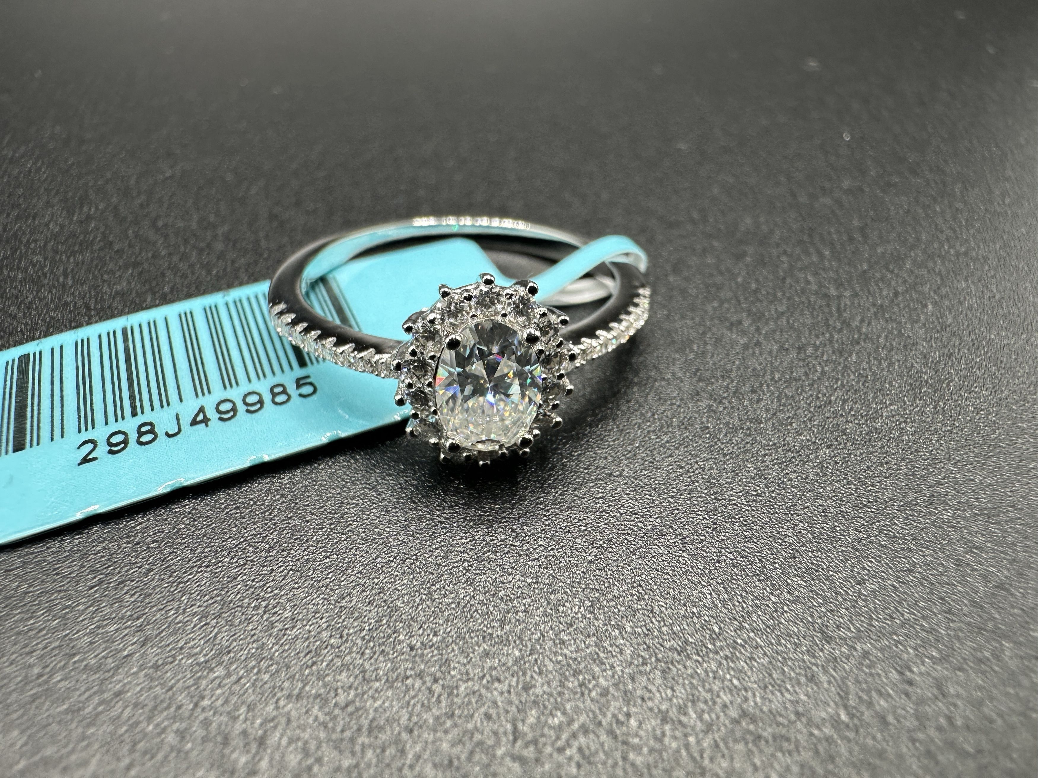 Jewelry MOISSANITE OVAL SOLITAIRE MULTI STONE .925 STERLING SILVER Size ONE SIZE - 4 Thumbnail