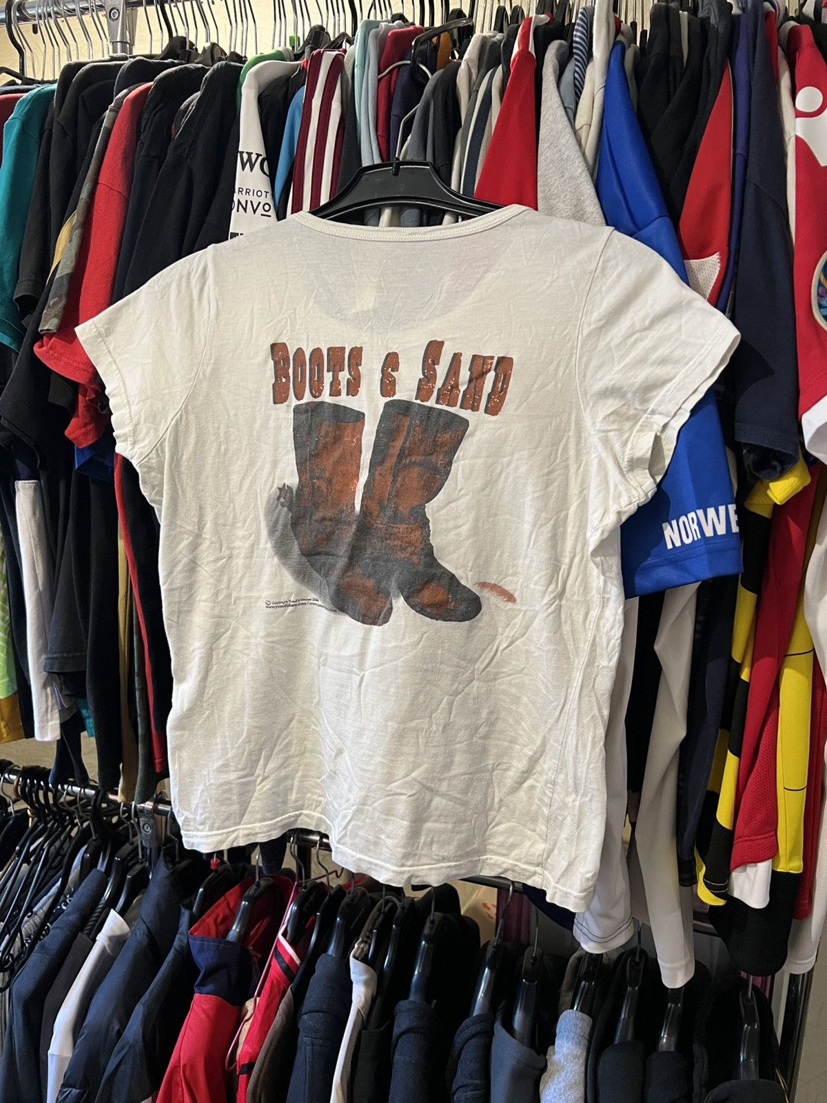 Band Tees × Vintage 2000 WANTED CAT STEVEN’S ALIAS YUSUF BOOTS & SAND AOP TEE Size US S / EU 44-46 / 1 - 2 Thumbnail