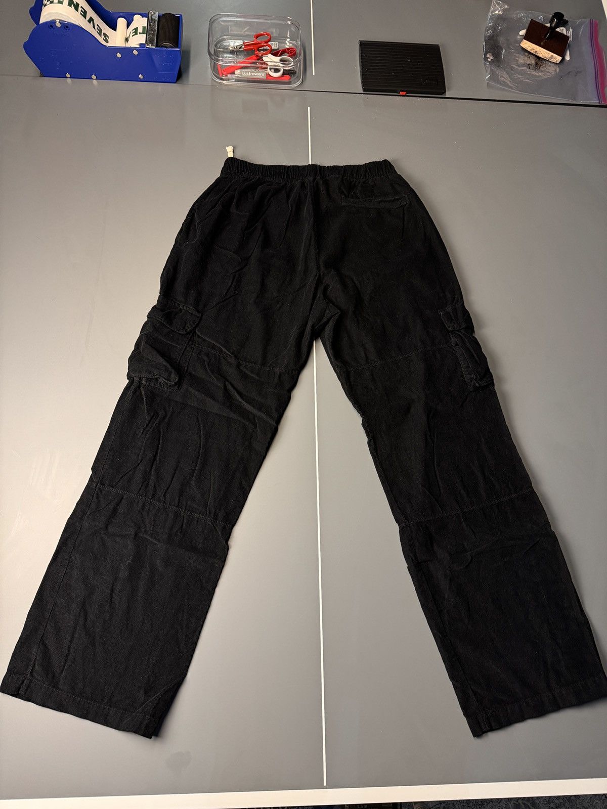 Les Tien Les Tien Black Corduroy Cargo Sweatpants Size Medium Size US 32 / EU 48 - 4 Thumbnail