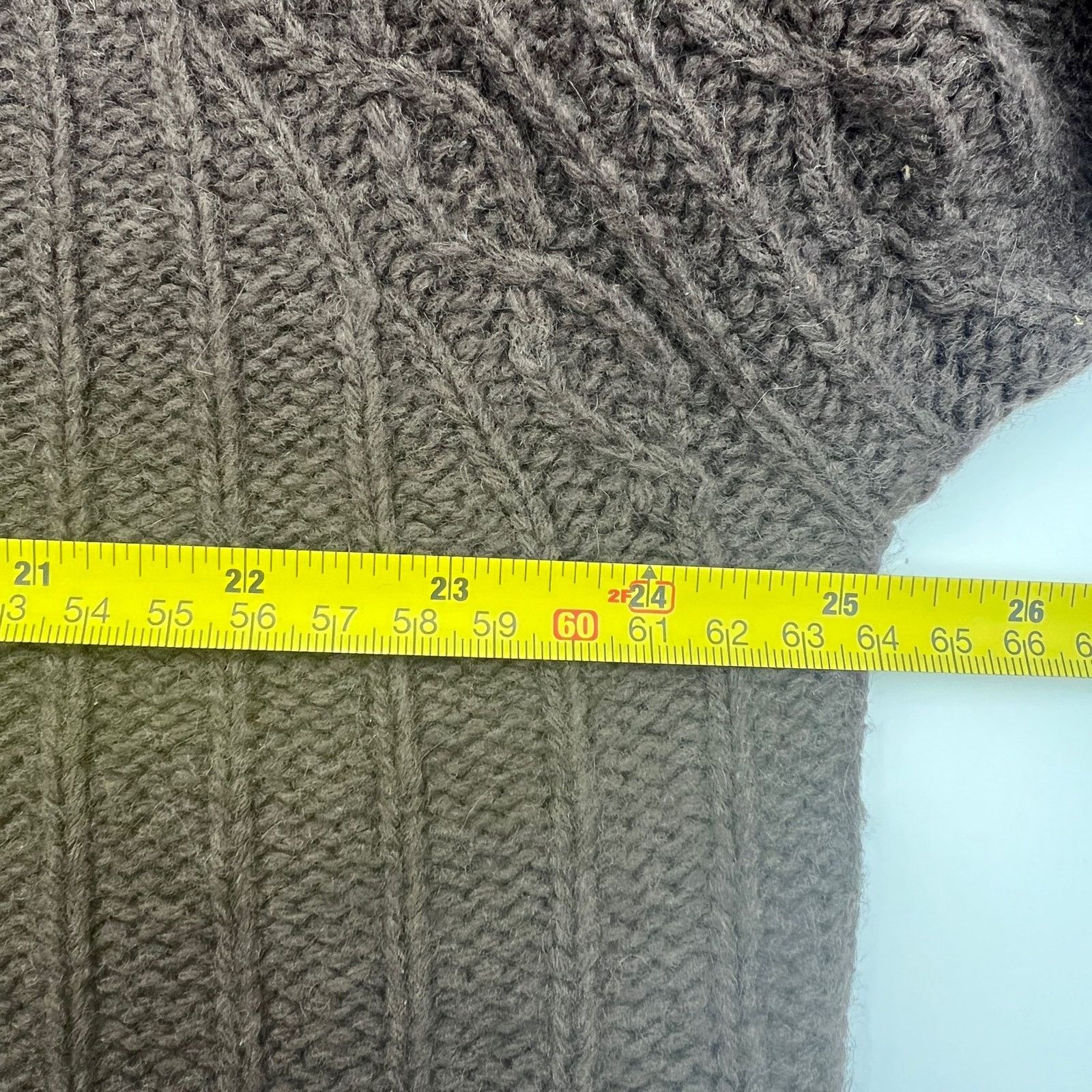 Gap × Vintage Vintage GAP Brown Wool & Angora Ribbed Sweater Size L / US 10 / IT 46 - 4 Thumbnail
