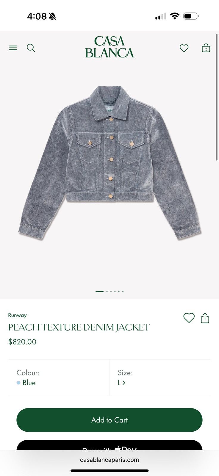Casablanca Casablanca Peach texture denim jacket / Pants Size US XXL / EU 58 / 5 - 3 Thumbnail