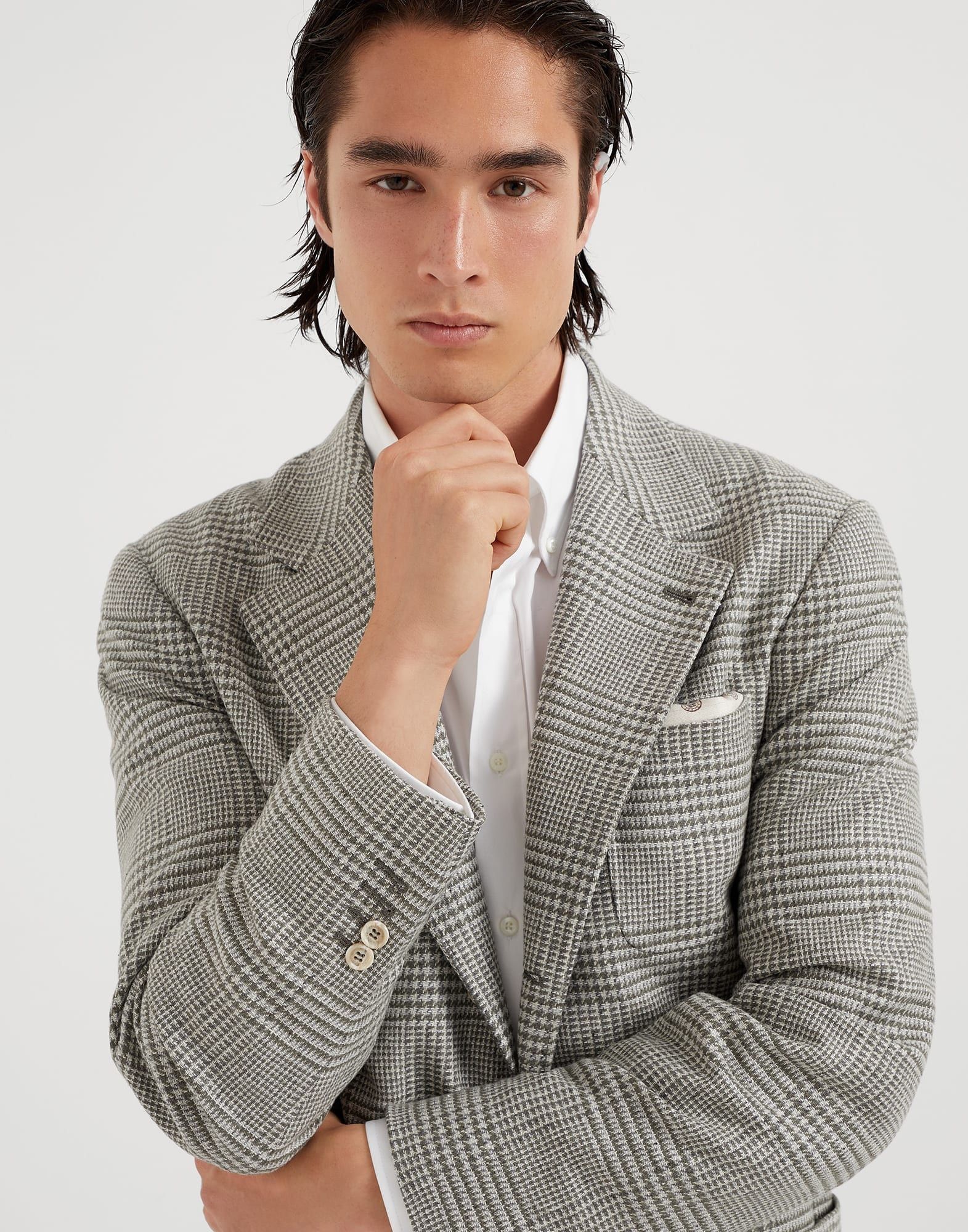 Brunello Cucinelli o1w1db10226 Suit Type Jacket in Dark Green Size US M / EU 48-50 / 2 - 2 Thumbnail