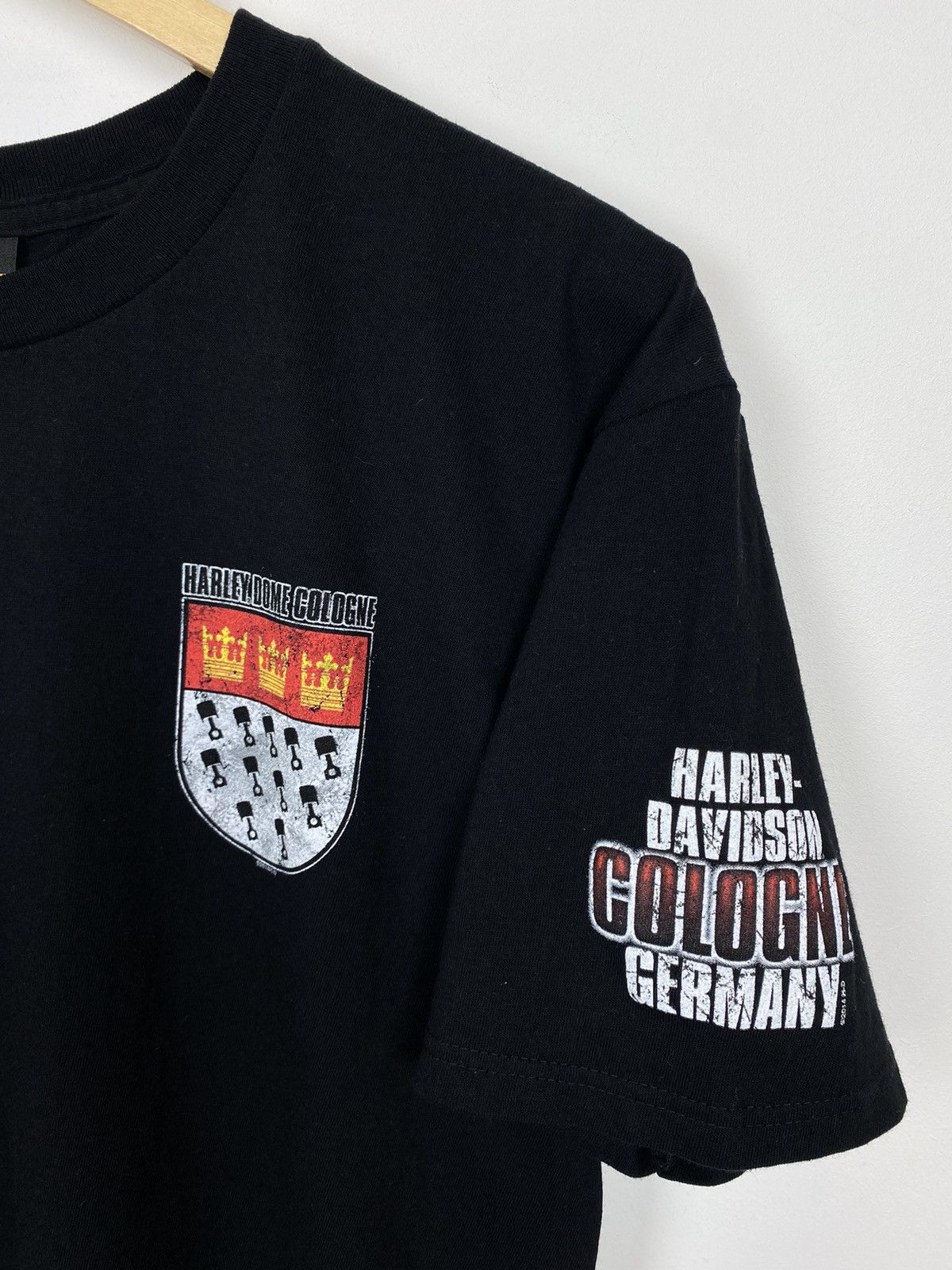 Vintage Vintage Harley Davidson Cologne Germany Moto T-shirt Black Size US L / EU 52-54 / 3 - 7 Thumbnail