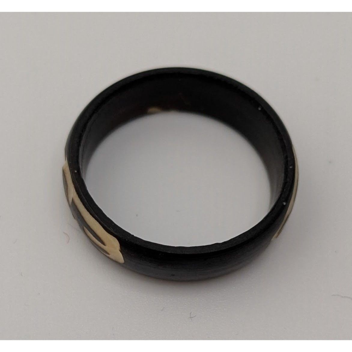 Other Vintage Hand-Carved Coconut Shell Ring Size 7.75 With Tribal Size ONE SIZE - 7 Thumbnail