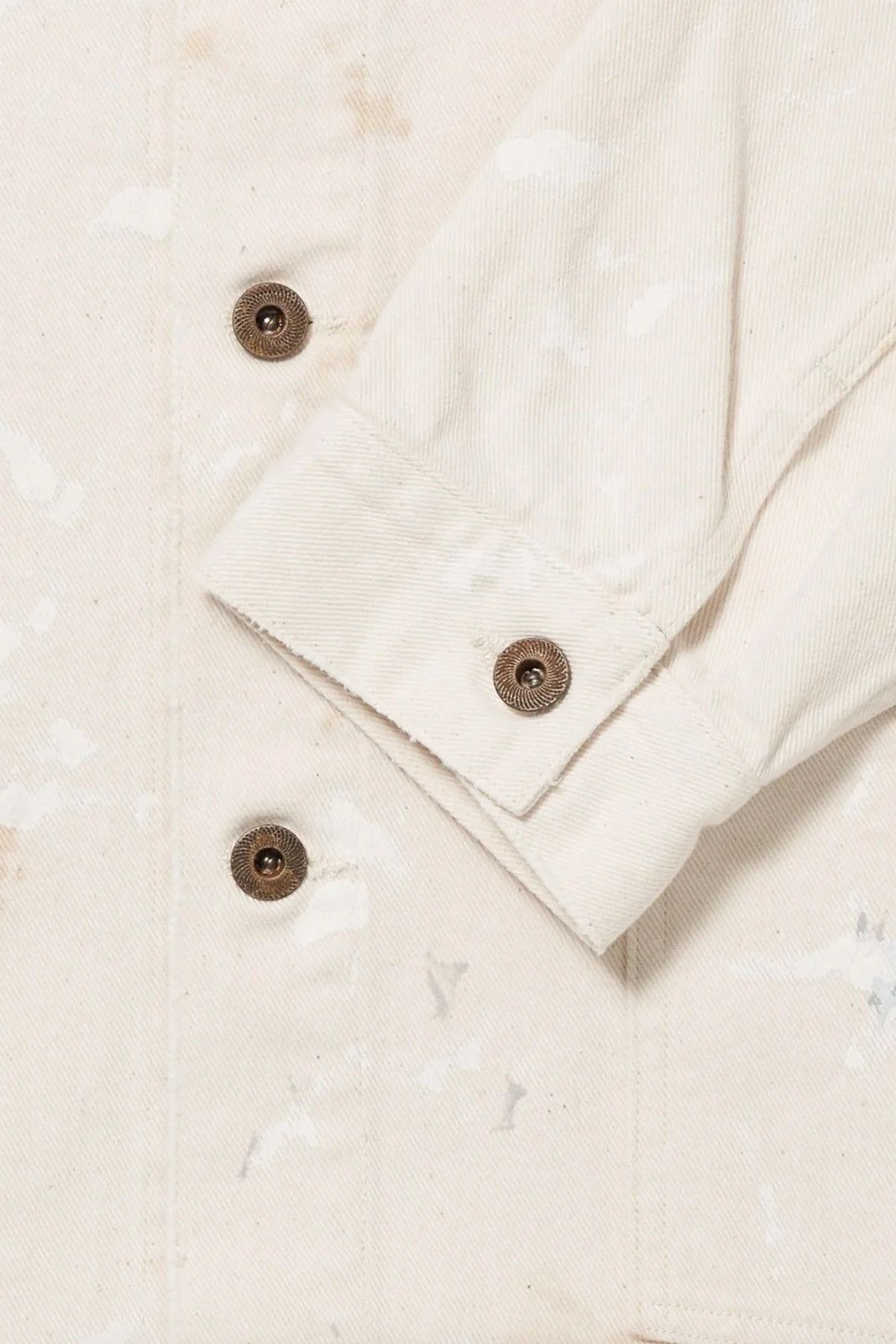 Taiga Takahashi Taiga Takahashi LOT.303 COVERALL JACKET IVORY PAINT Size US L / EU 52-54 / 3 - 6 Thumbnail
