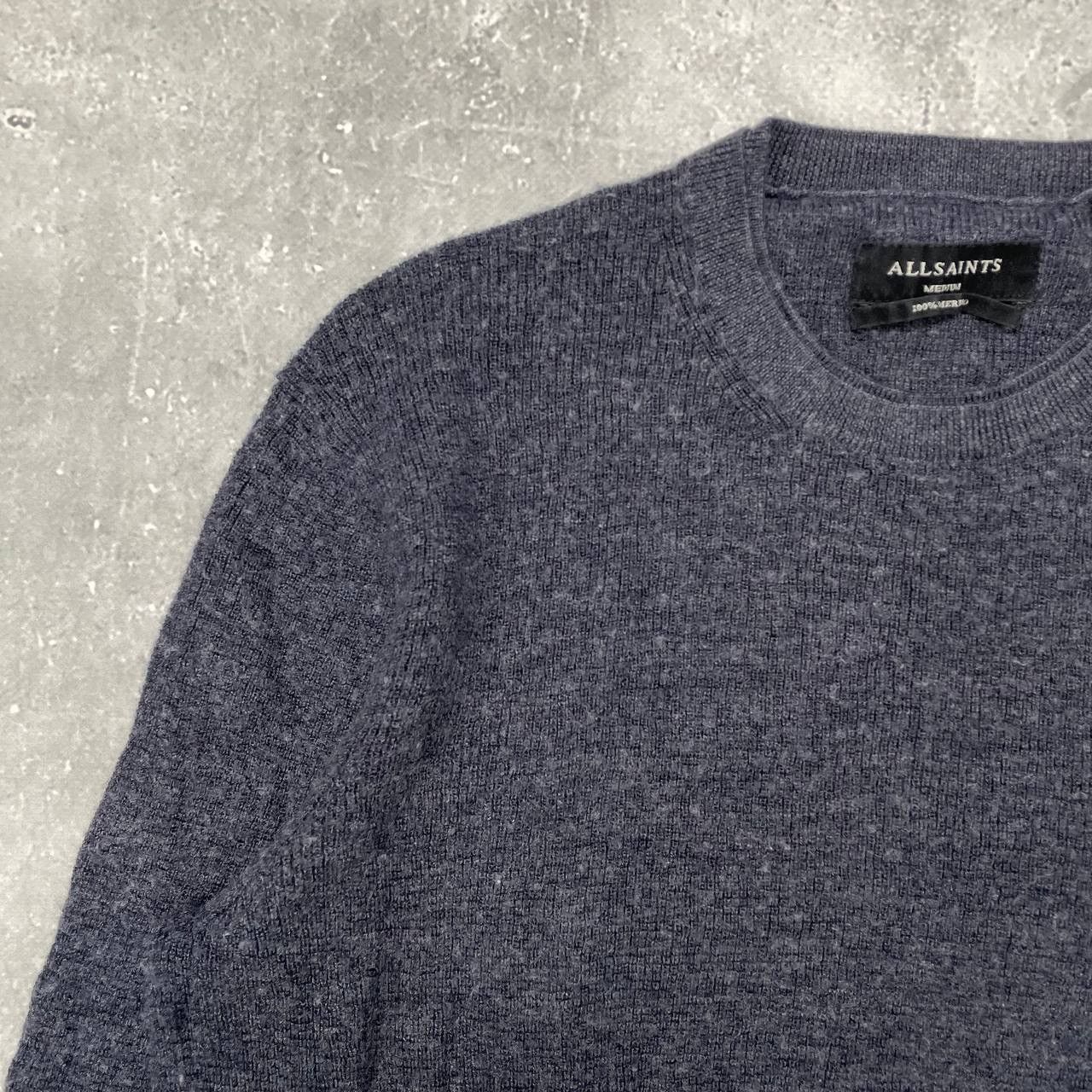 Allsaints Allsaints Merino Crew Neck Sweater Blue Size M Size US M / EU 48-50 / 2 - 3 Thumbnail