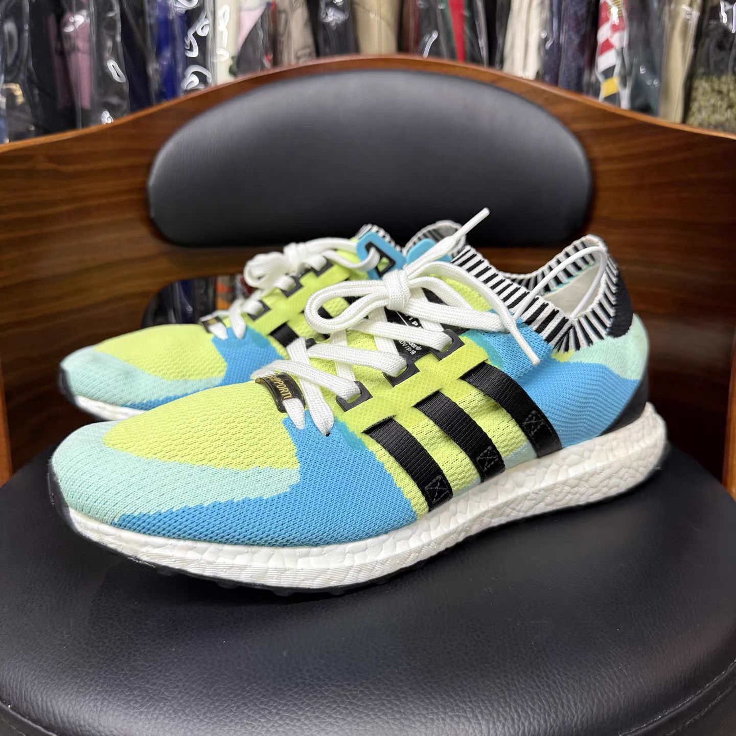 Adidas Adidas EQT Support Boost Blue & Green K15 Size US 11.5 / EU 44-45 - 1 Thumbnail