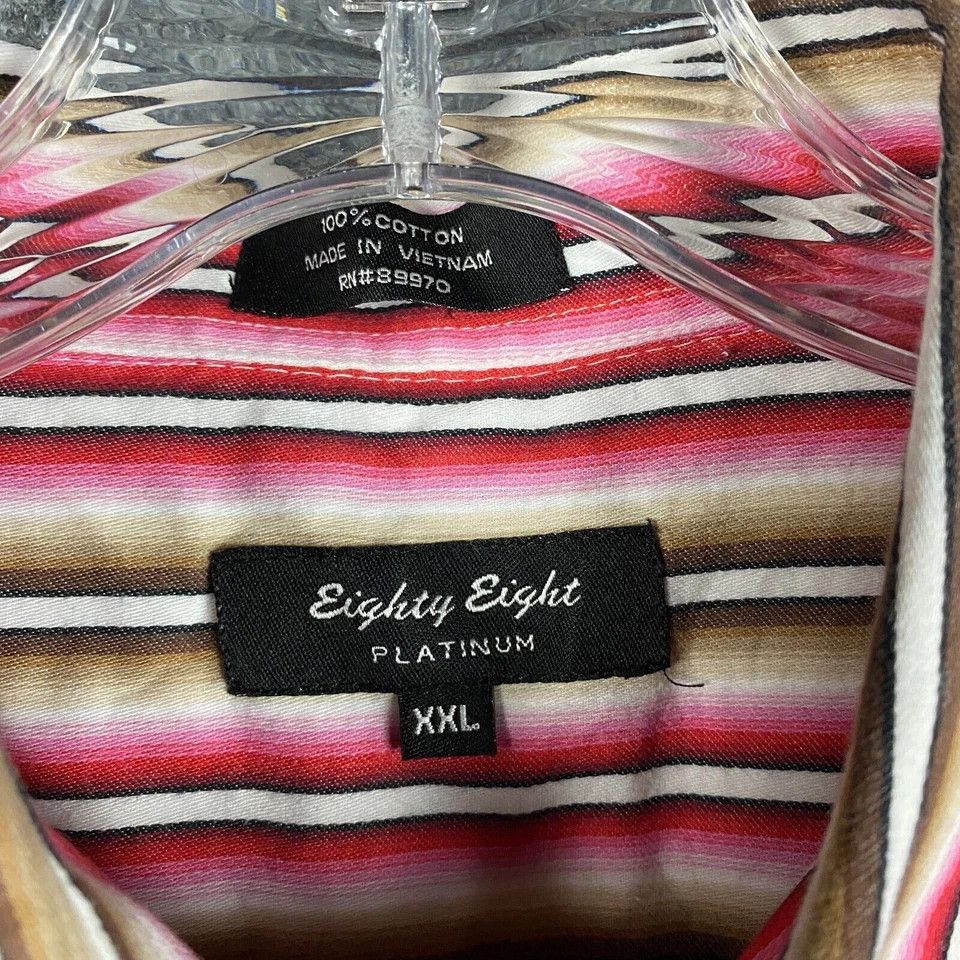 Eighty Eight Eighty Eight Button Up Shirt Men's XXL Platinum 100% Cotton Size US XXL / EU 58 / 5 - 3 Thumbnail
