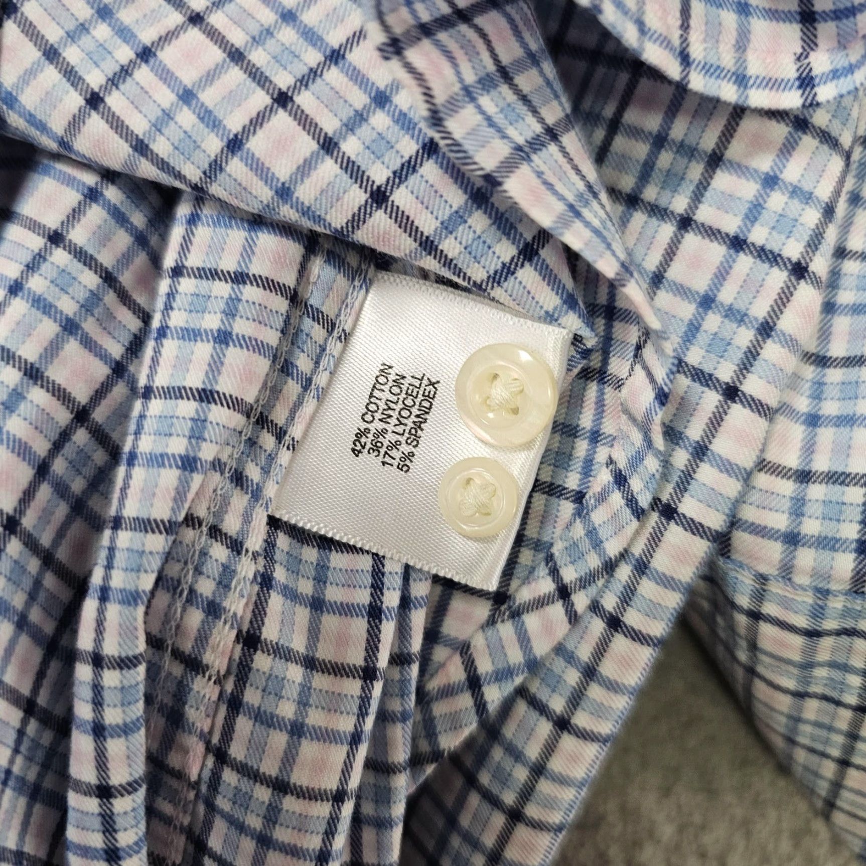 Peter Millar Peter Millar Shirt Mens Large Blue Plaid Button Down Long Sleeve Stretch Casual Size US L / EU 52-54 / 3 - 5 Thumbnail