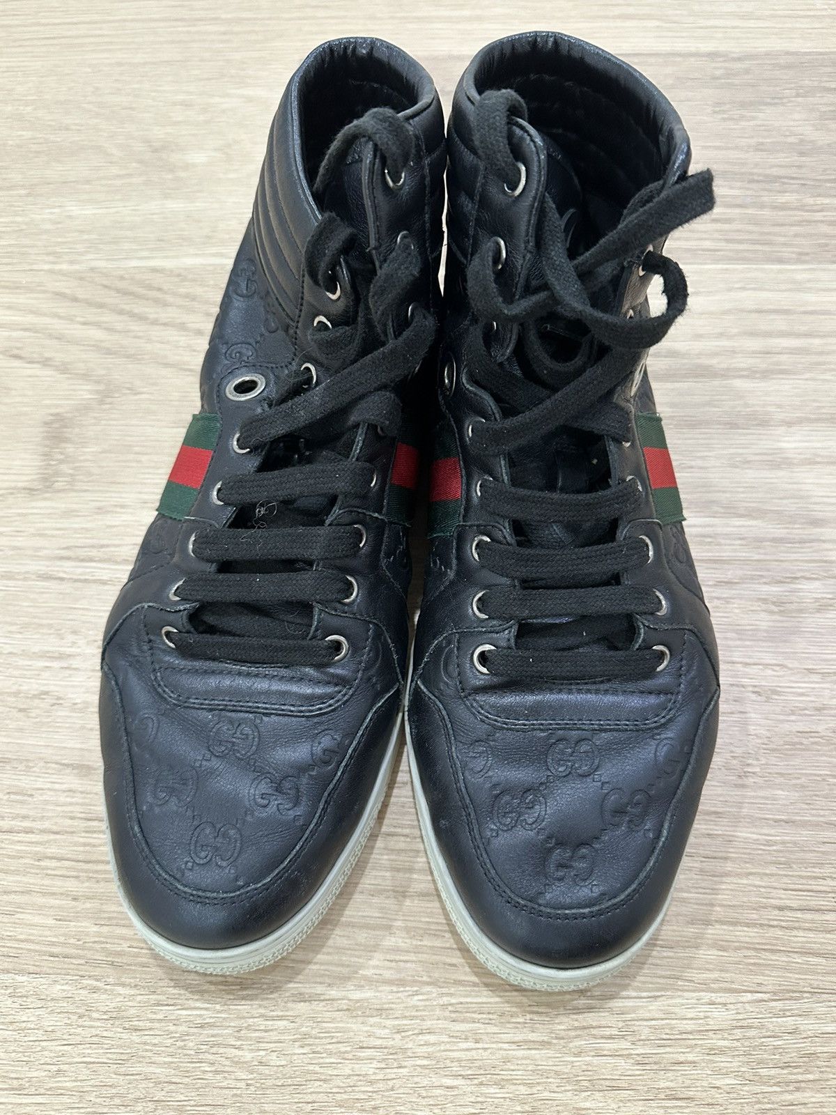 Gucci Gucci Web Accent Leather Sneakers Size US 9.5 / EU 42-43 - 8 Thumbnail