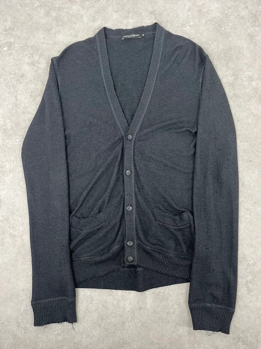 Dolce & Gabbana 2010s Dolce & Gabbana Black Minimalist Cardigan Sweater Size US M / EU 48-50 / 2 - 4 Thumbnail