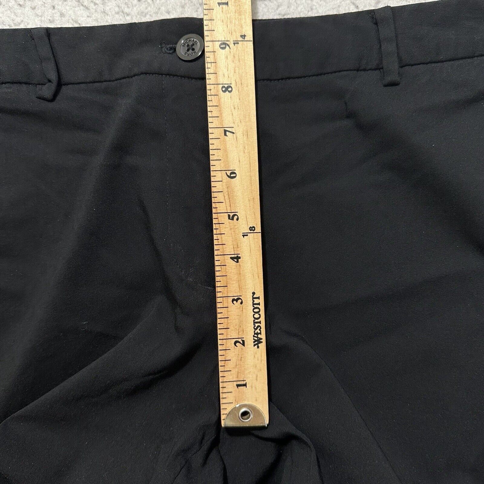 Michael Kors Michael Kors 12 Flat Front Black Dress Pants 27" Inseam Size 34" / US 12 / IT 48 - 13 Thumbnail