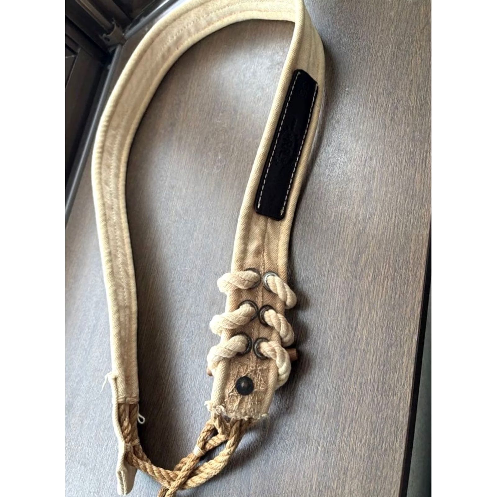 Ralph Lauren RRL Ralph Lauren Rope Belt Size 36 Leather Patch canvas 70-80's Pre-owned Size 36 - 4 Thumbnail