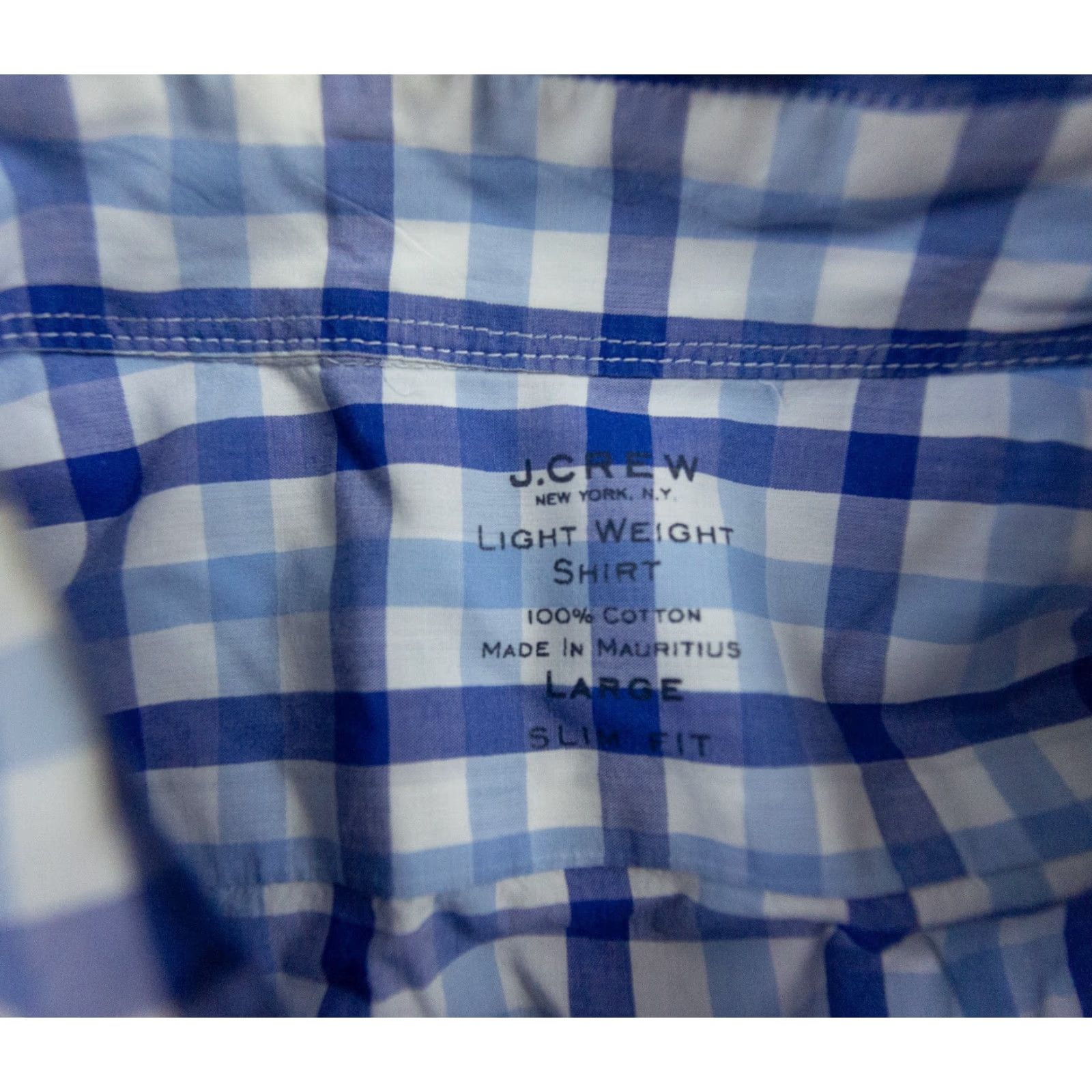 J.Crew VINTAGE? No — JCrew Button-Up Shirt Mens Large Blue Lightweight Plaid Slim Fit Collared Long Sleeve Cotton, Regular, -Gender: Mens Size US L / EU 52-54 / 3 - 5 Thumbnail